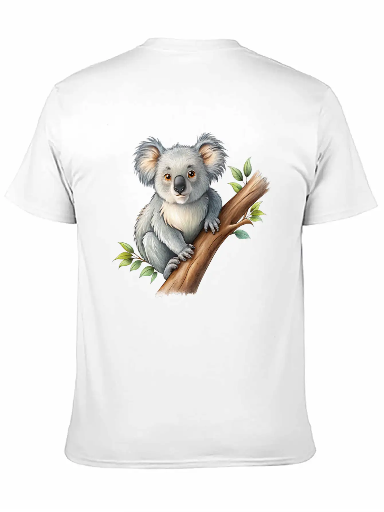 Cute Koala On A Tree Branch Vector Illustration Unisex Casual T-Shirt – Clean Design For Daily Comfort