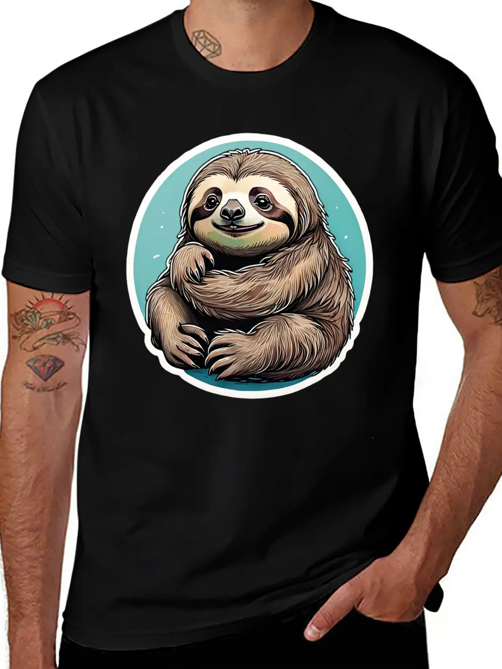 Cute Lazy Sloths Essential Cotton Tee For Daily Outfits – Unisex Style