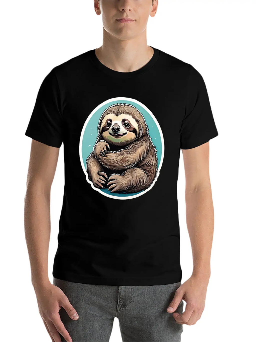 Cute Lazy Sloths Essential Cotton Tee For Daily Outfits – Unisex Style