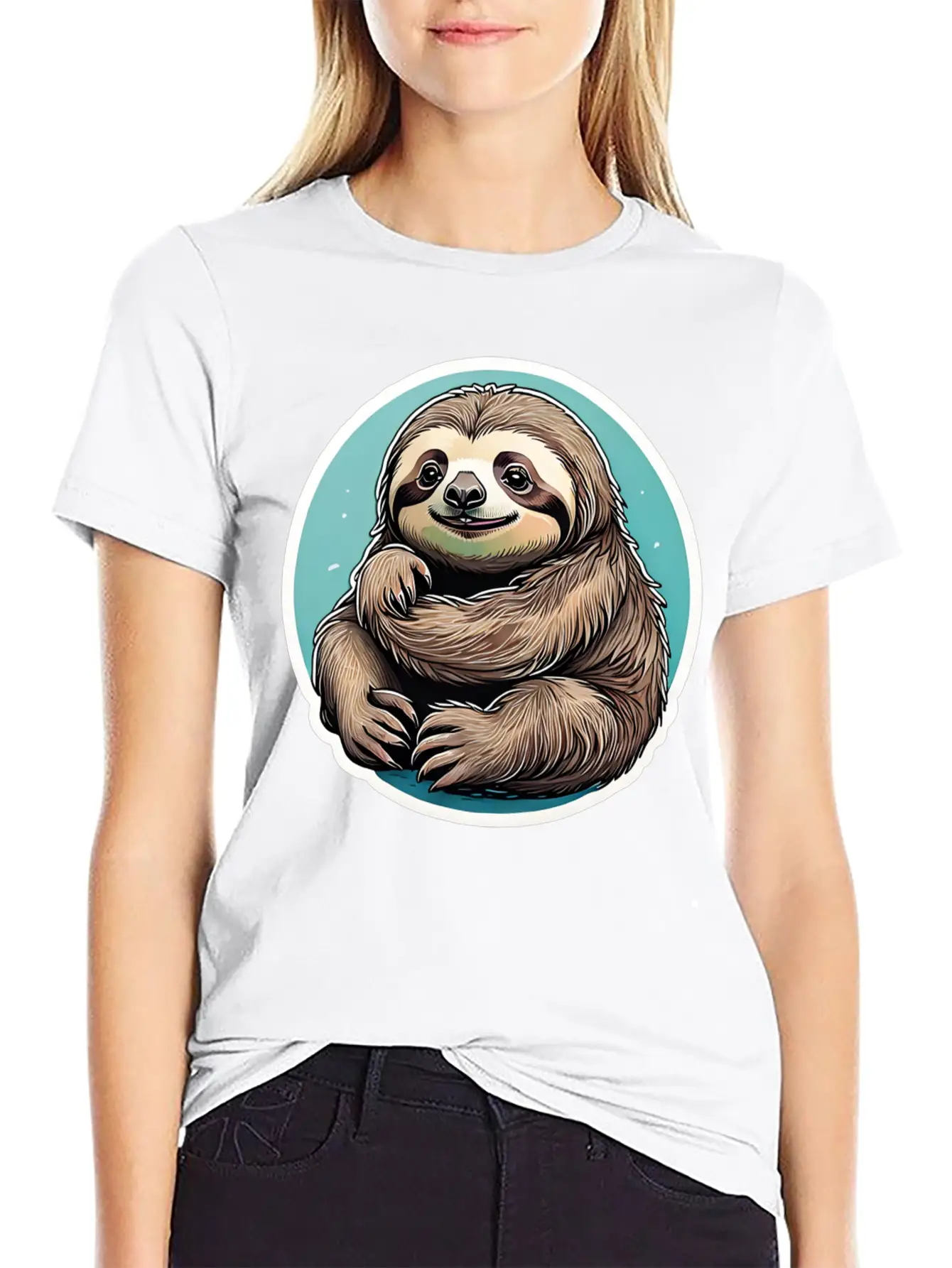 Cute Lazy Sloths Essential Cotton Tee For Daily Outfits – Unisex Style