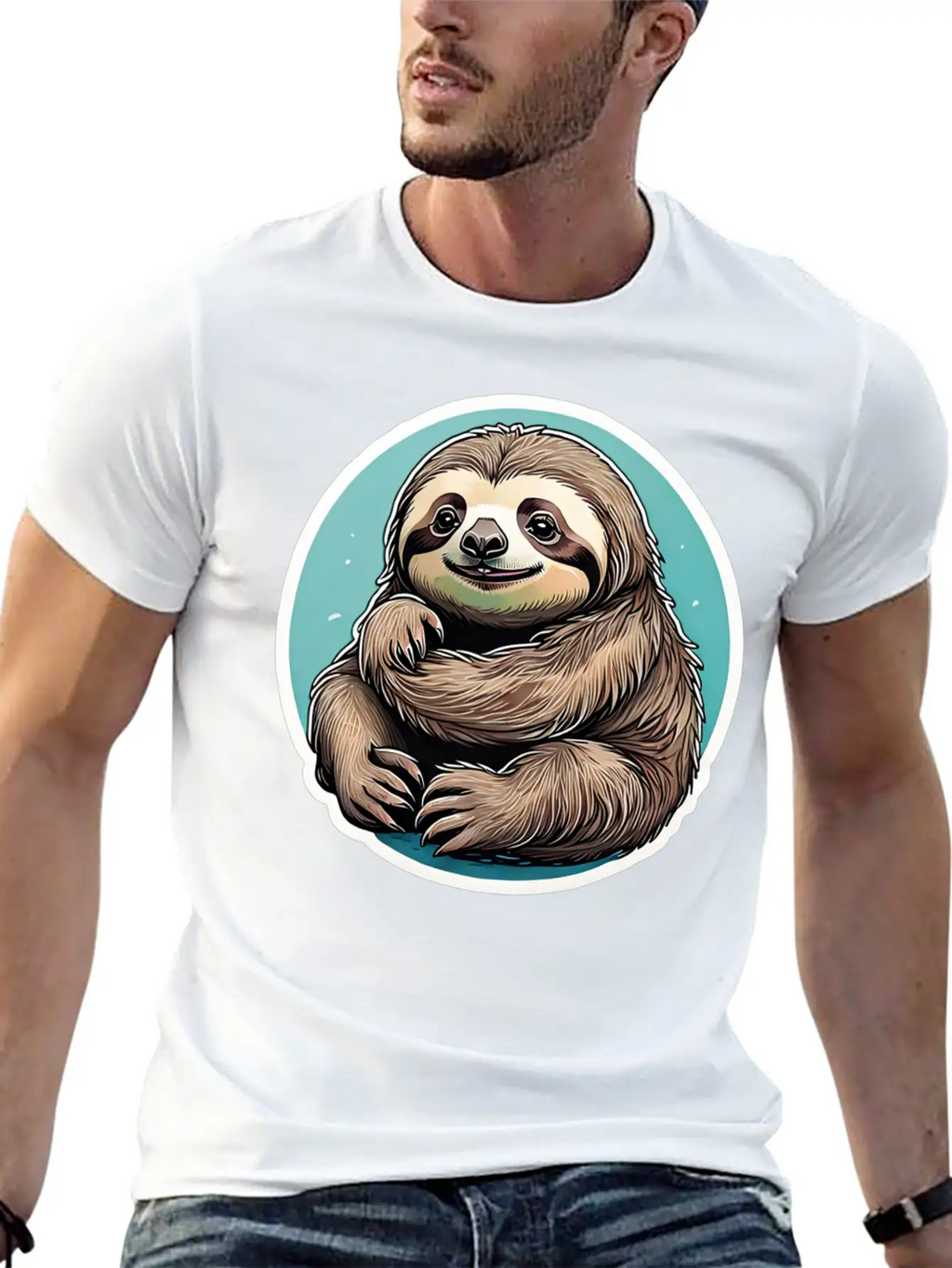 Cute Lazy Sloths Essential Cotton Tee For Daily Outfits – Unisex Style
