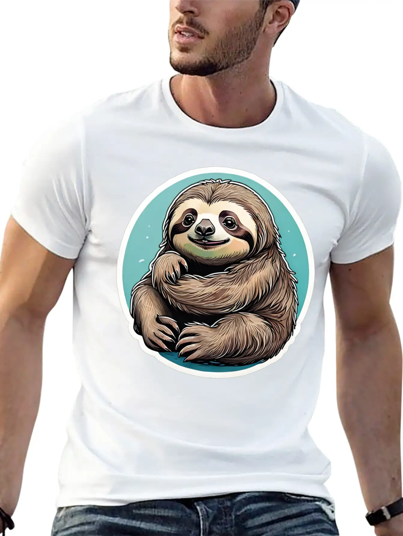 Cute Lazy Sloths Essential Cotton Tee For Daily Outfits – Unisex Style