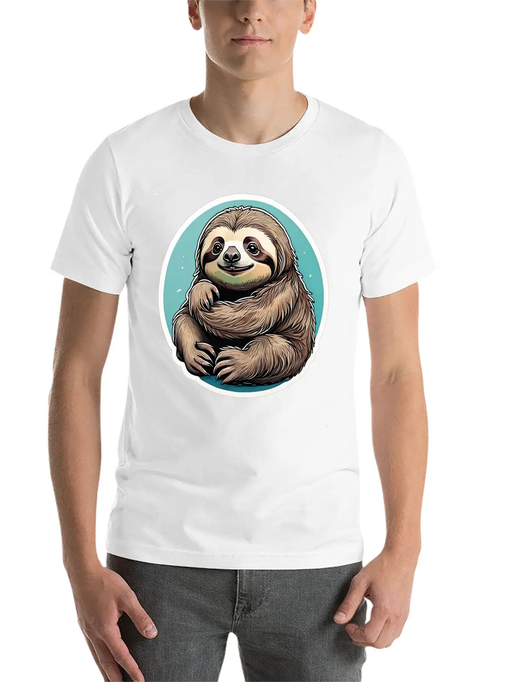 Cute Lazy Sloths Essential Cotton Tee For Daily Outfits – Unisex Style