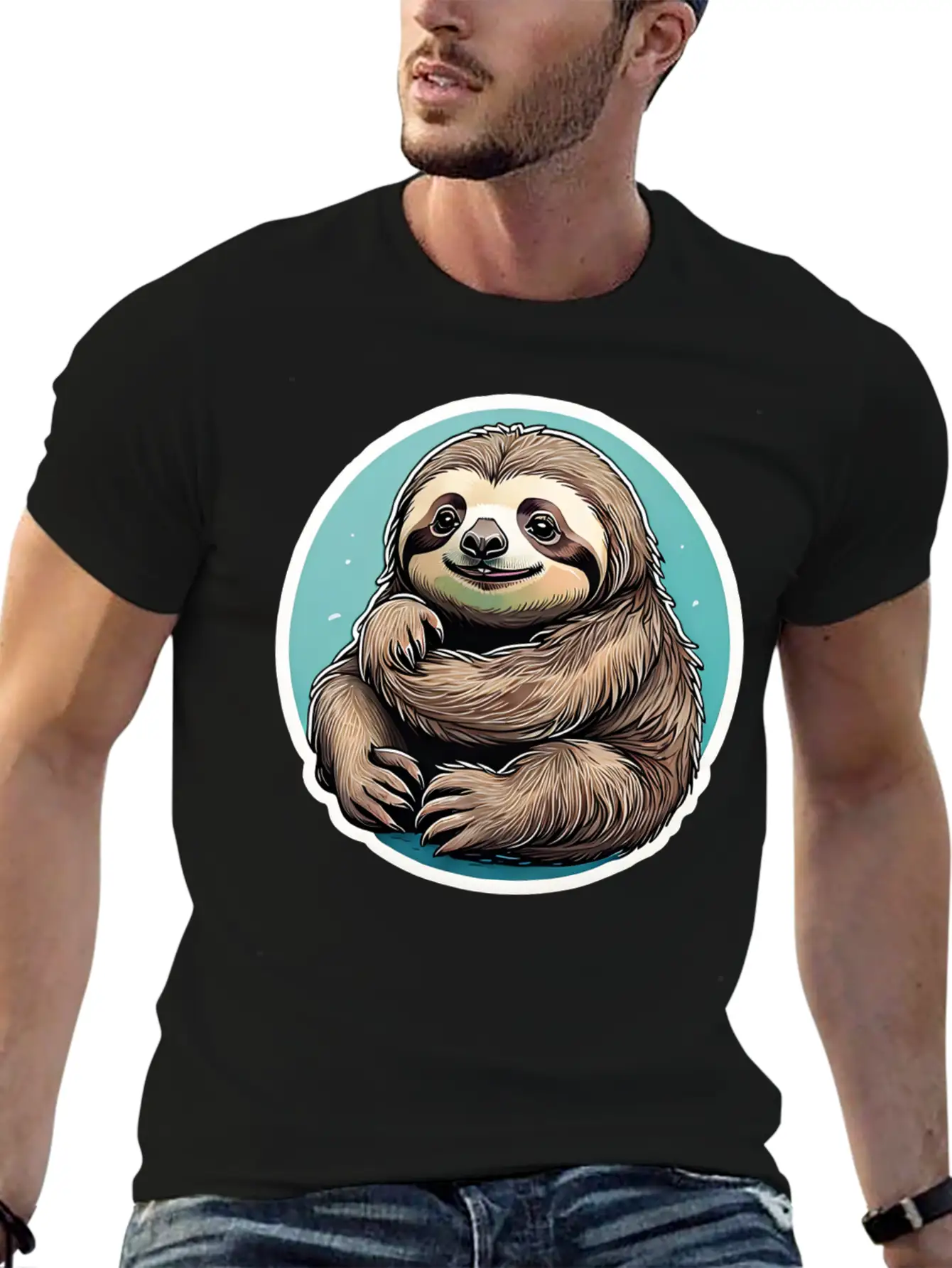 Cute Lazy Sloths Essential Cotton Tee For Daily Outfits – Unisex Style