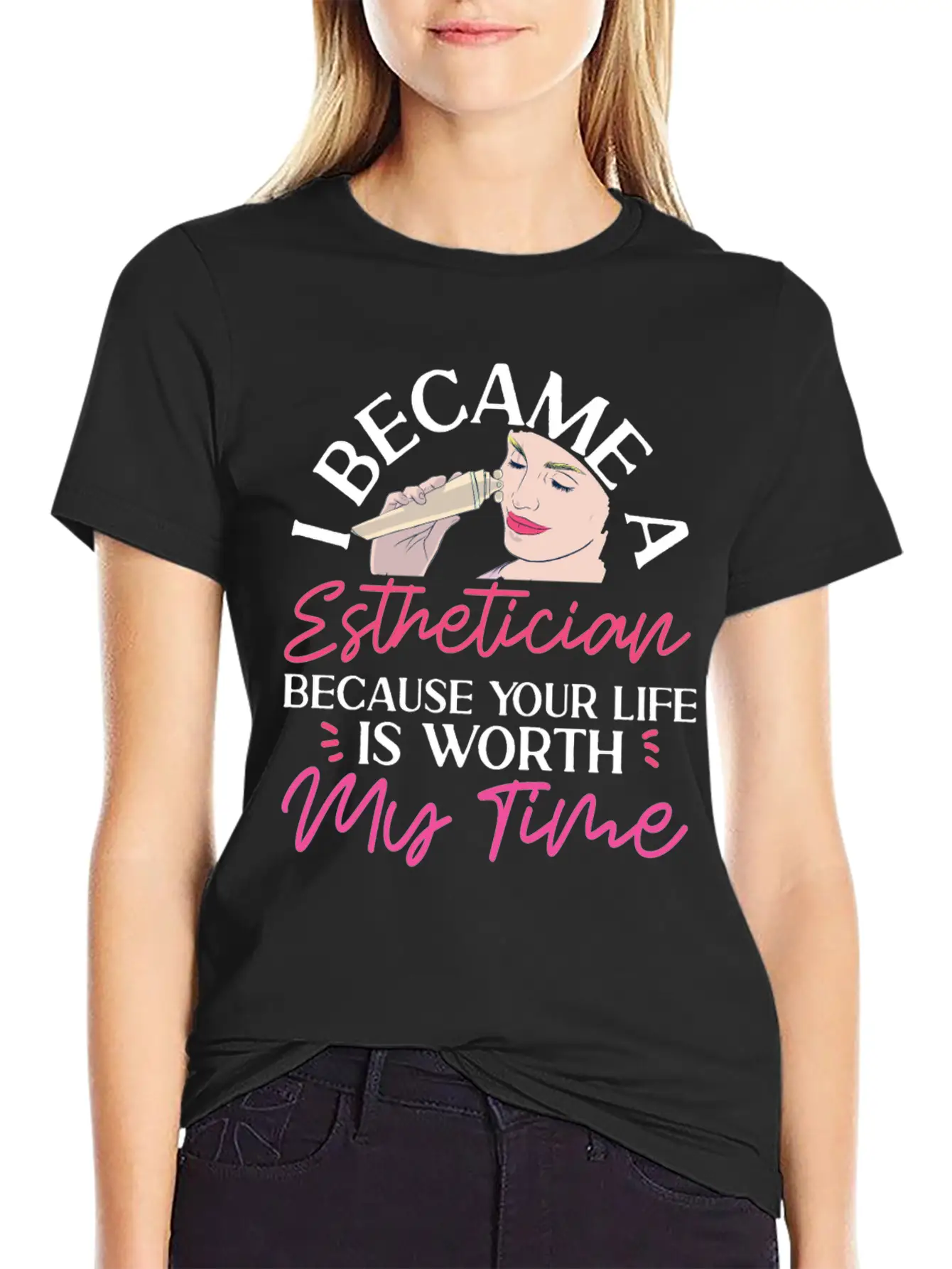 Cute Licensed Esthetician Skincare Stylish Everyday T-Shirt – Unisex Basic Cotton Tee