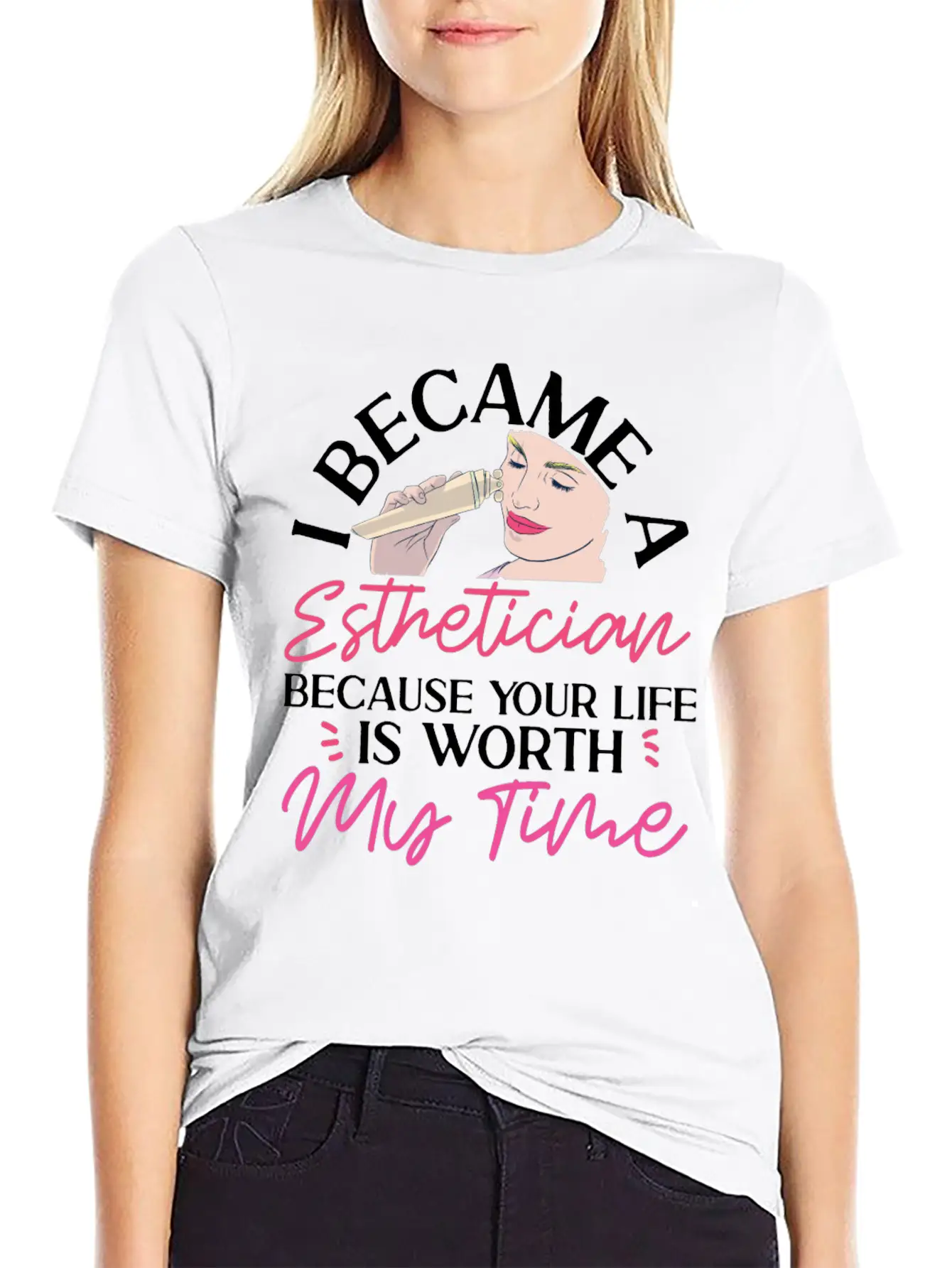 Cute Licensed Esthetician Skincare Stylish Everyday T-Shirt – Unisex Basic Cotton Tee