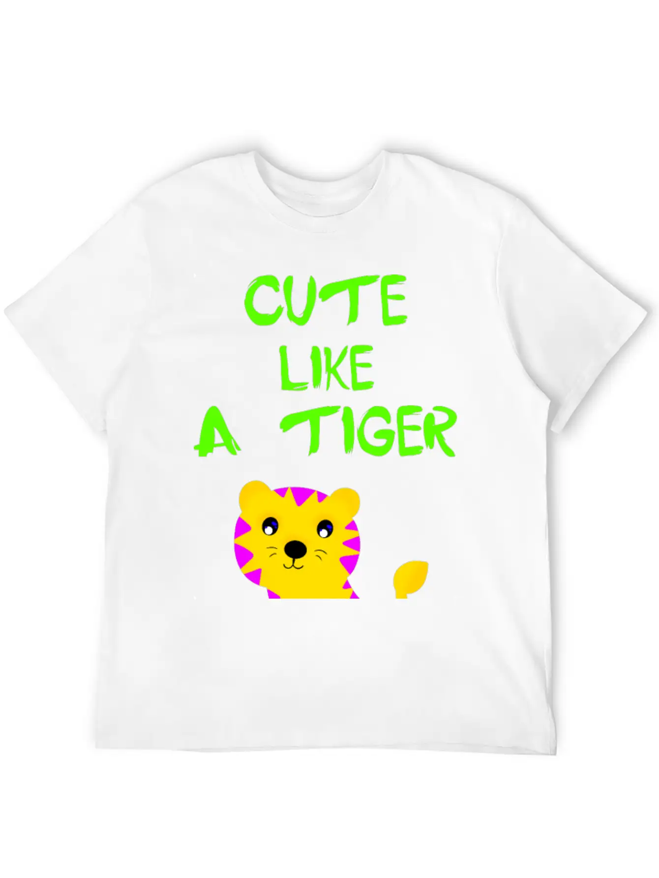 Cute Like A Tiger. Little Wild Baby Tiger. Stylish Everyday T-Shirt – Unisex Basic Cotton Tee