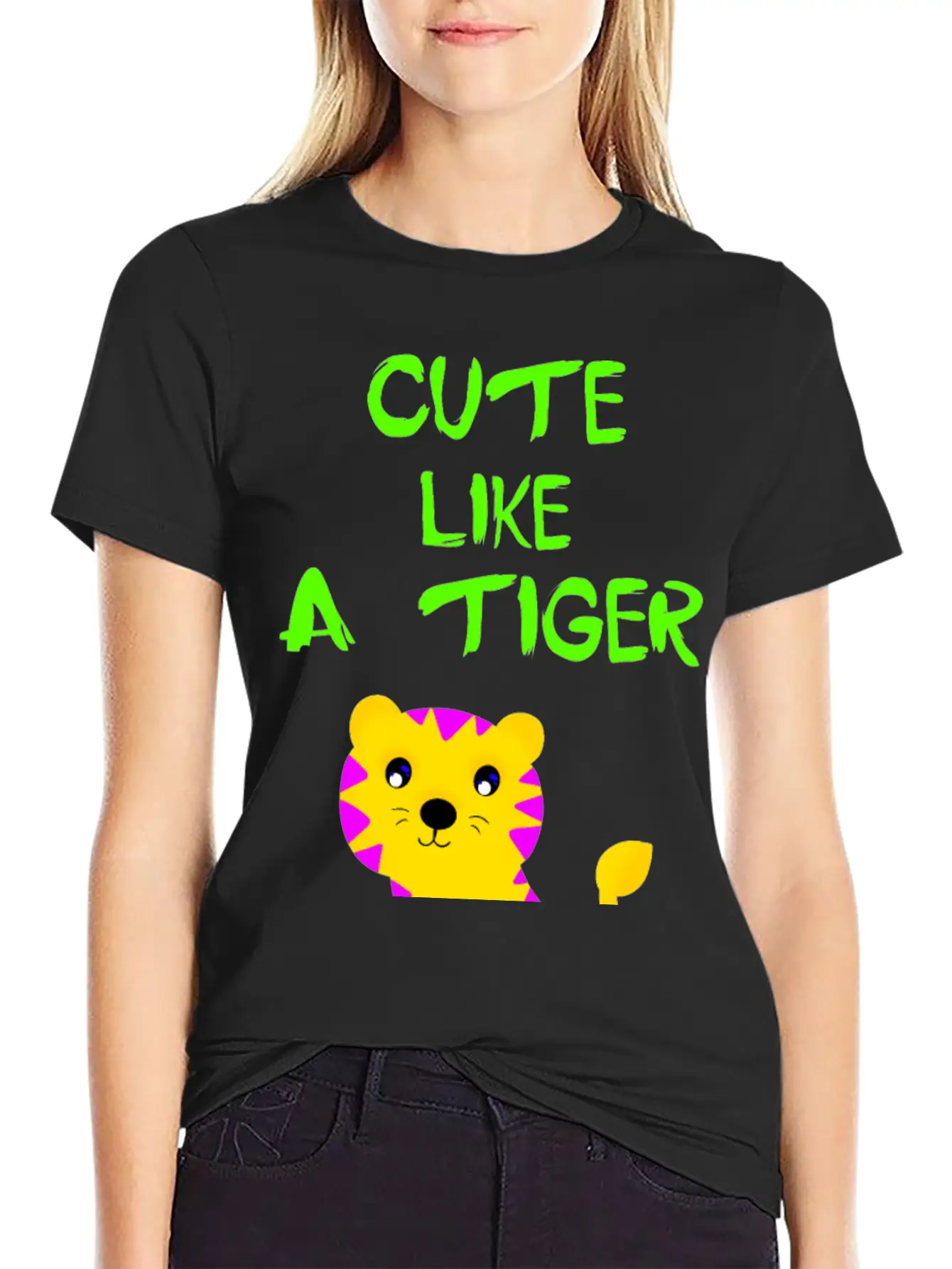 Cute Like A Tiger. Little Wild Baby Tiger. Stylish Everyday T-Shirt – Unisex Basic Cotton Tee