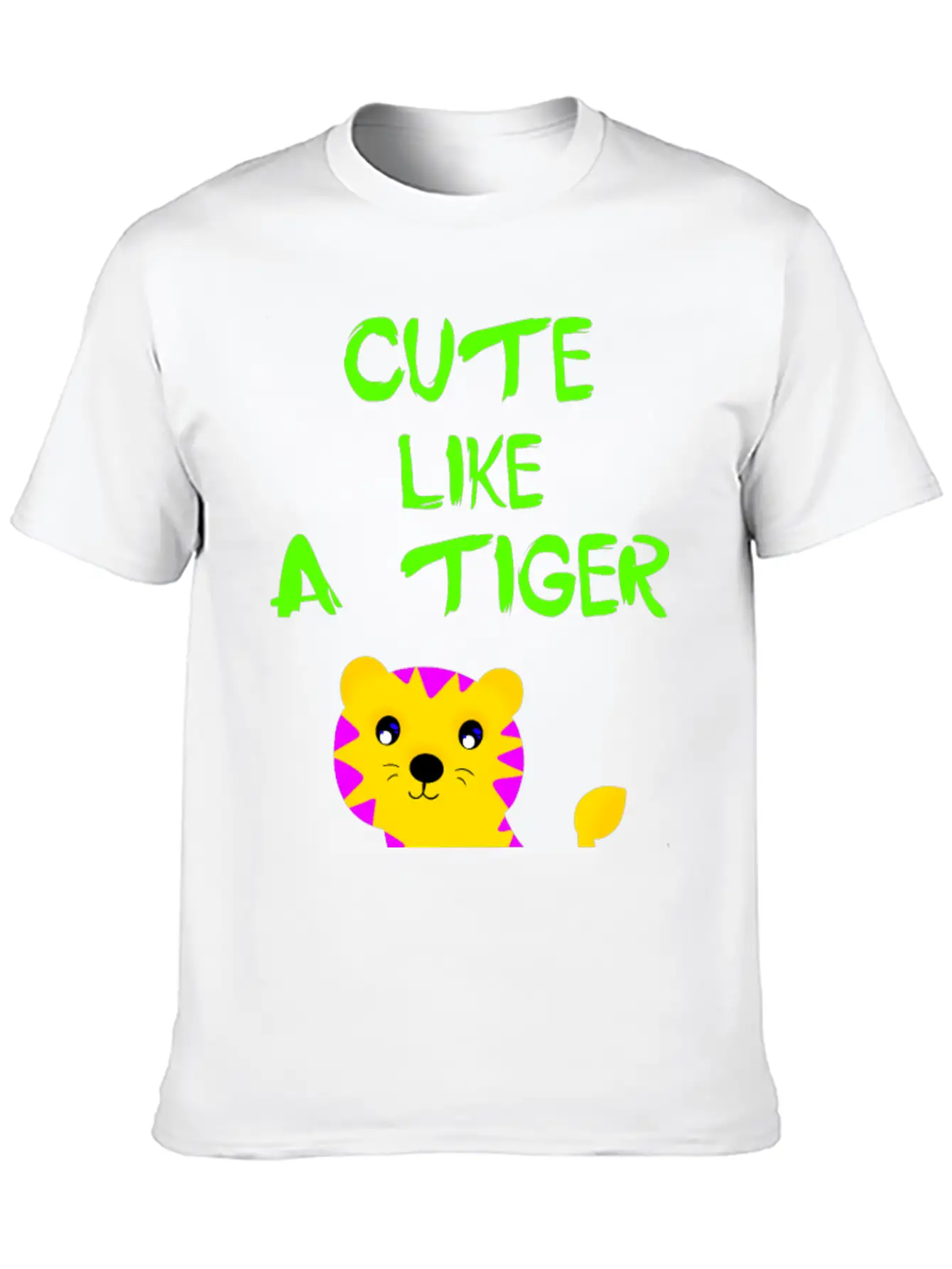 Cute Like A Tiger. Little Wild Baby Tiger. Stylish Everyday T-Shirt – Unisex Basic Cotton Tee