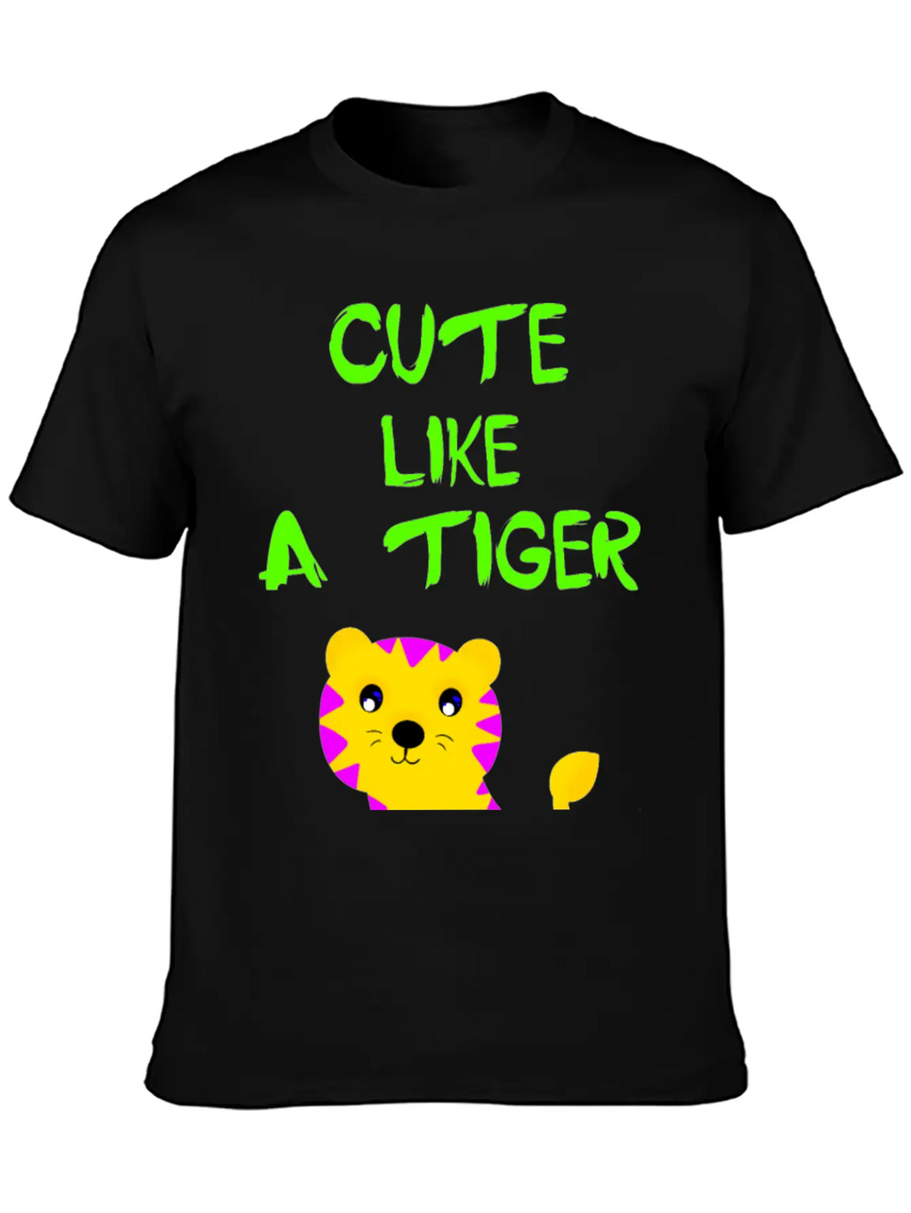 Cute Like A Tiger. Little Wild Baby Tiger. Stylish Everyday T-Shirt – Unisex Basic Cotton Tee