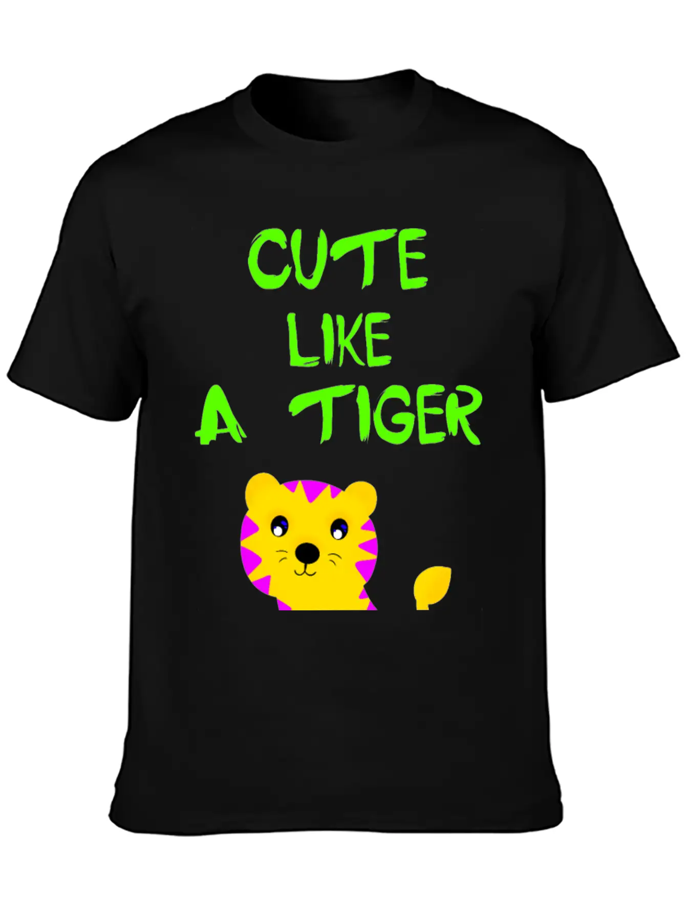 Cute Like A Tiger. Little Wild Baby Tiger. Stylish Everyday T-Shirt – Unisex Basic Cotton Tee