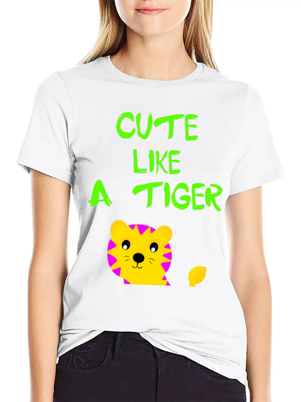 Cute Like A Tiger. Little Wild Baby Tiger. Stylish Everyday T-Shirt – Unisex Basic Cotton Tee
