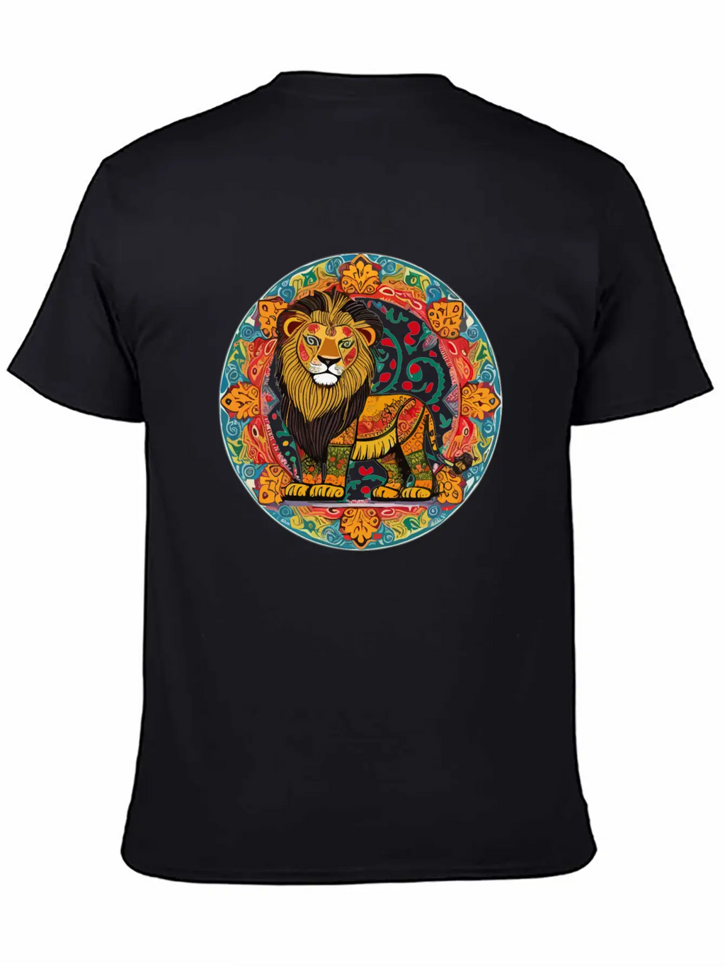 Cute Lion In Alebrijes Frame Unisex Casual T-Shirt – Clean Design For Daily Comfort