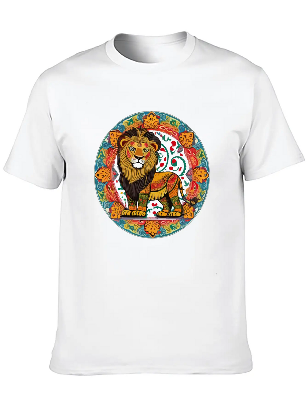 Cute Lion In Alebrijes Frame Unisex Casual T-Shirt – Clean Design For Daily Comfort