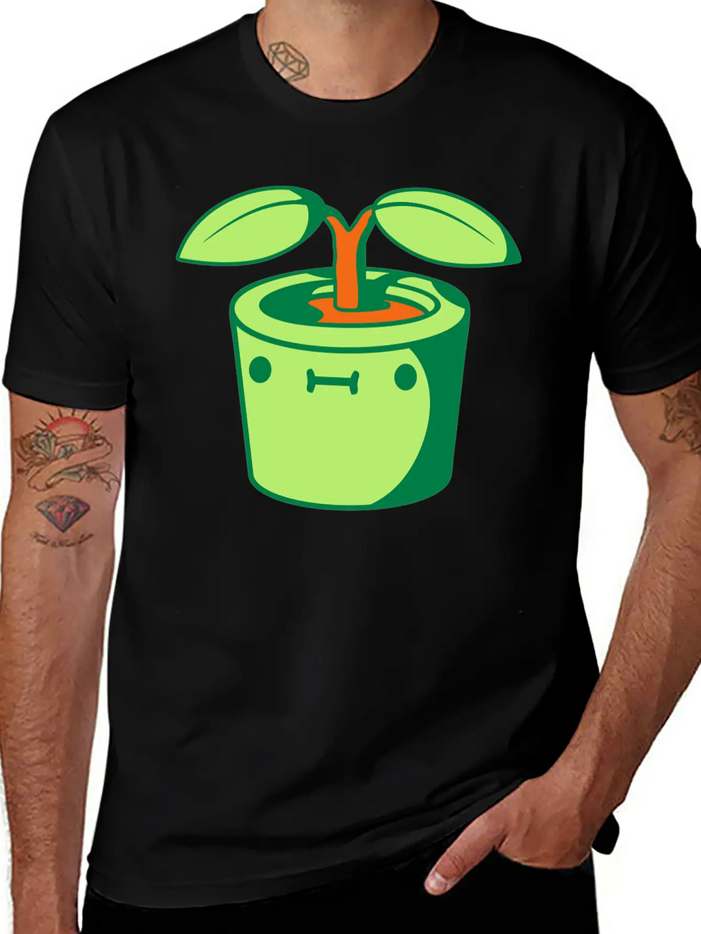 Cute Little Flowerpot Unisex Casual T-Shirt – Clean Design For Daily Comfort