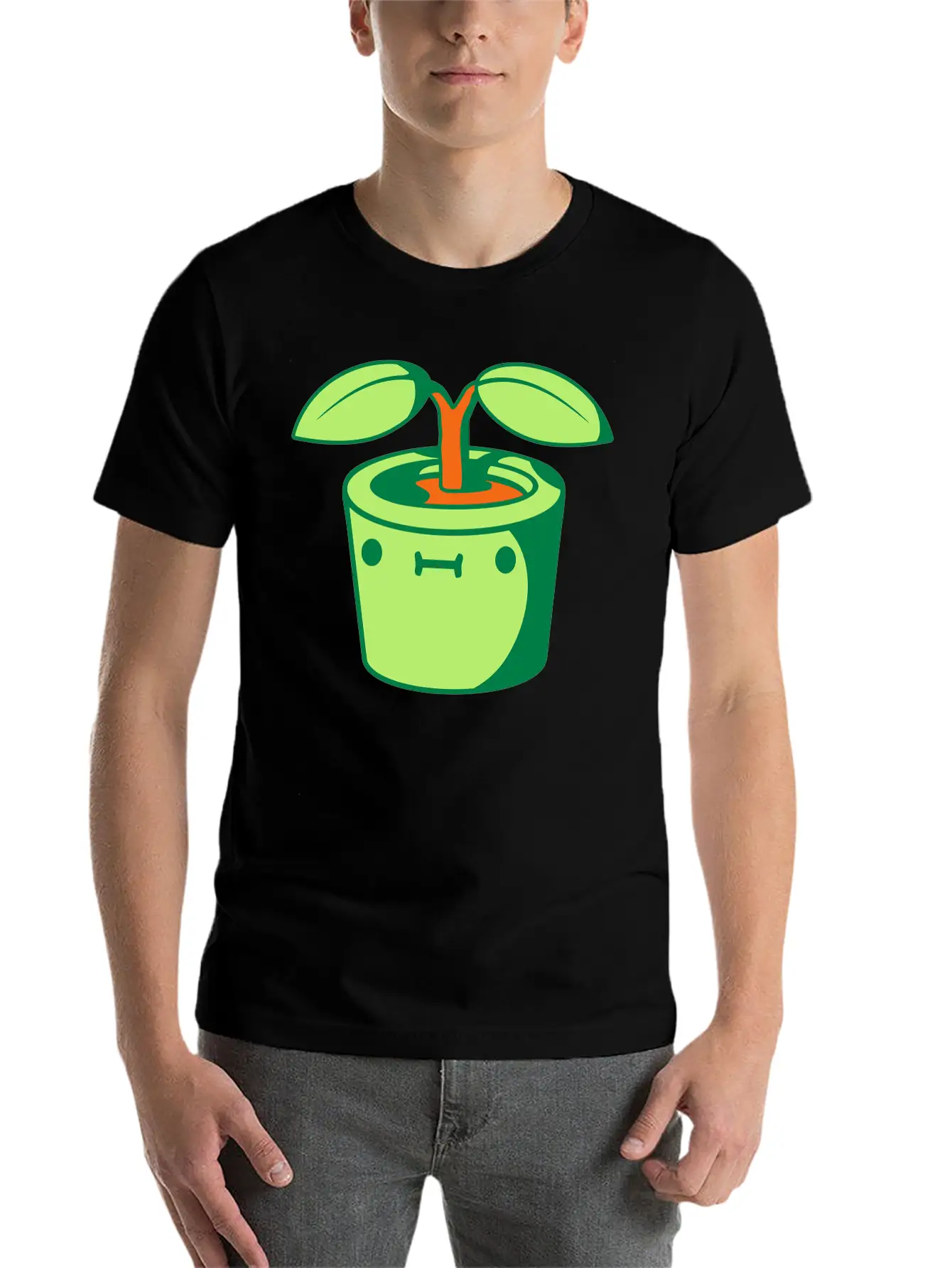 Cute Little Flowerpot Unisex Casual T-Shirt – Clean Design For Daily Comfort