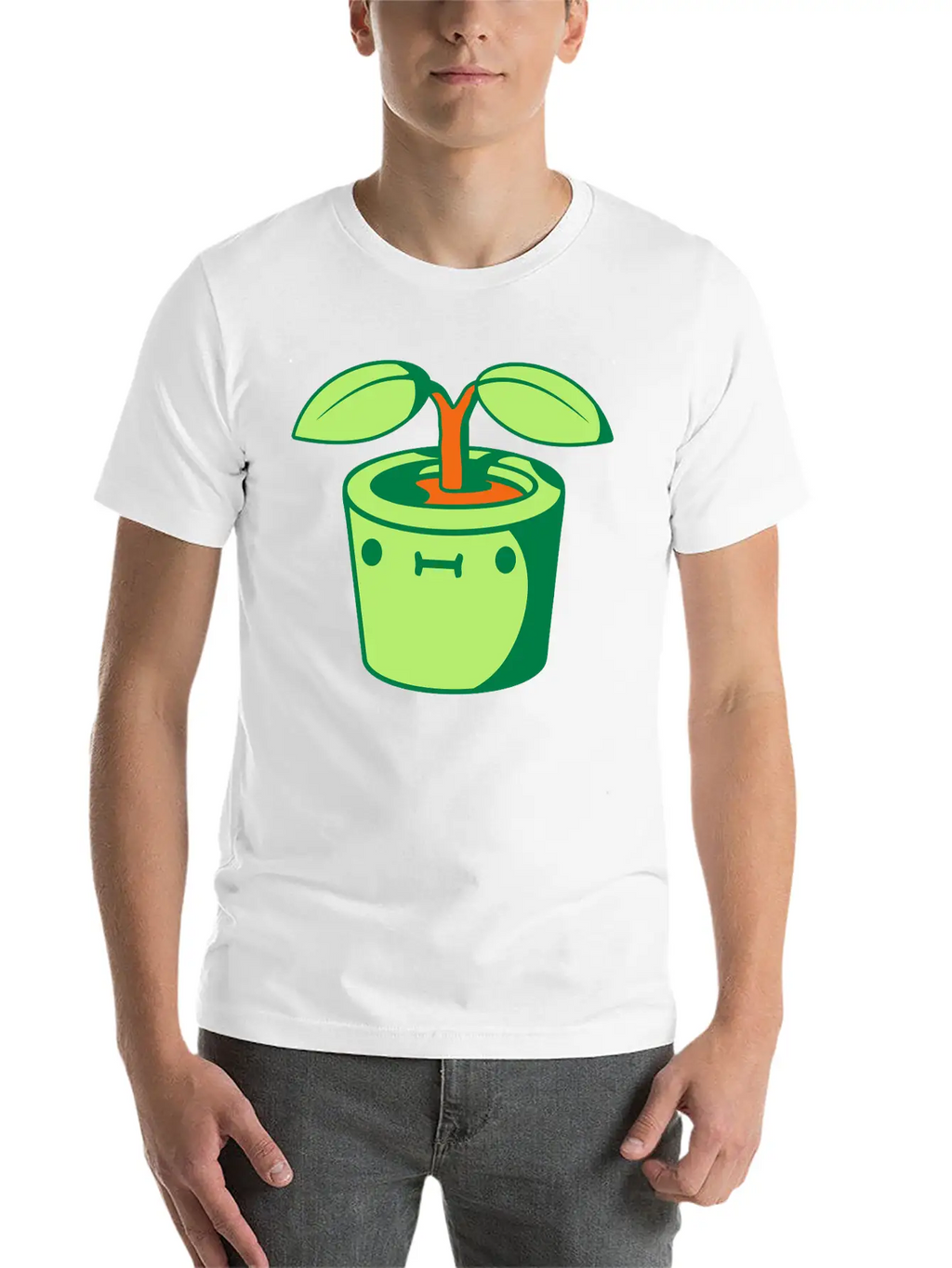 Cute Little Flowerpot Unisex Casual T-Shirt – Clean Design For Daily Comfort