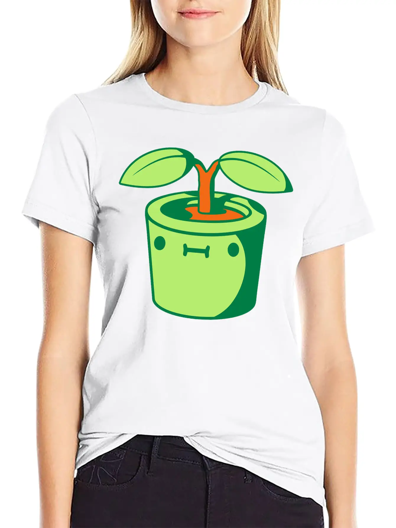 Cute Little Flowerpot Unisex Casual T-Shirt – Clean Design For Daily Comfort