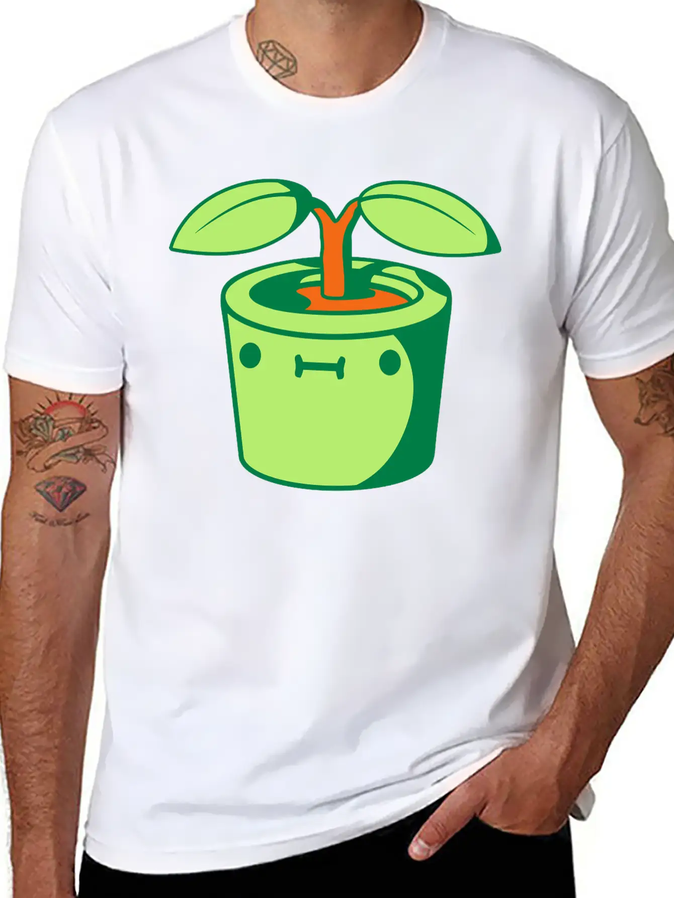Cute Little Flowerpot Unisex Casual T-Shirt – Clean Design For Daily Comfort