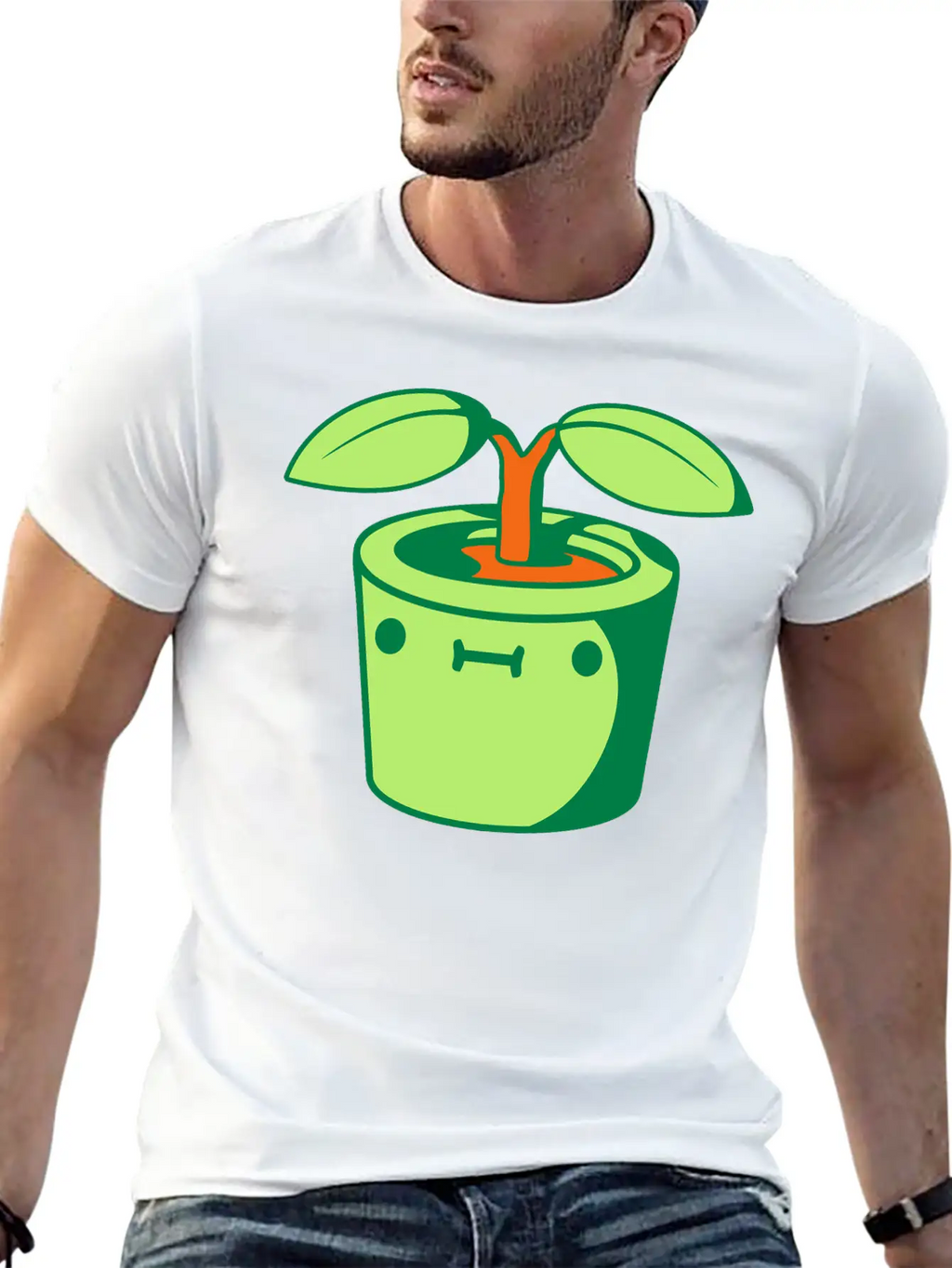 Cute Little Flowerpot Unisex Casual T-Shirt – Clean Design For Daily Comfort