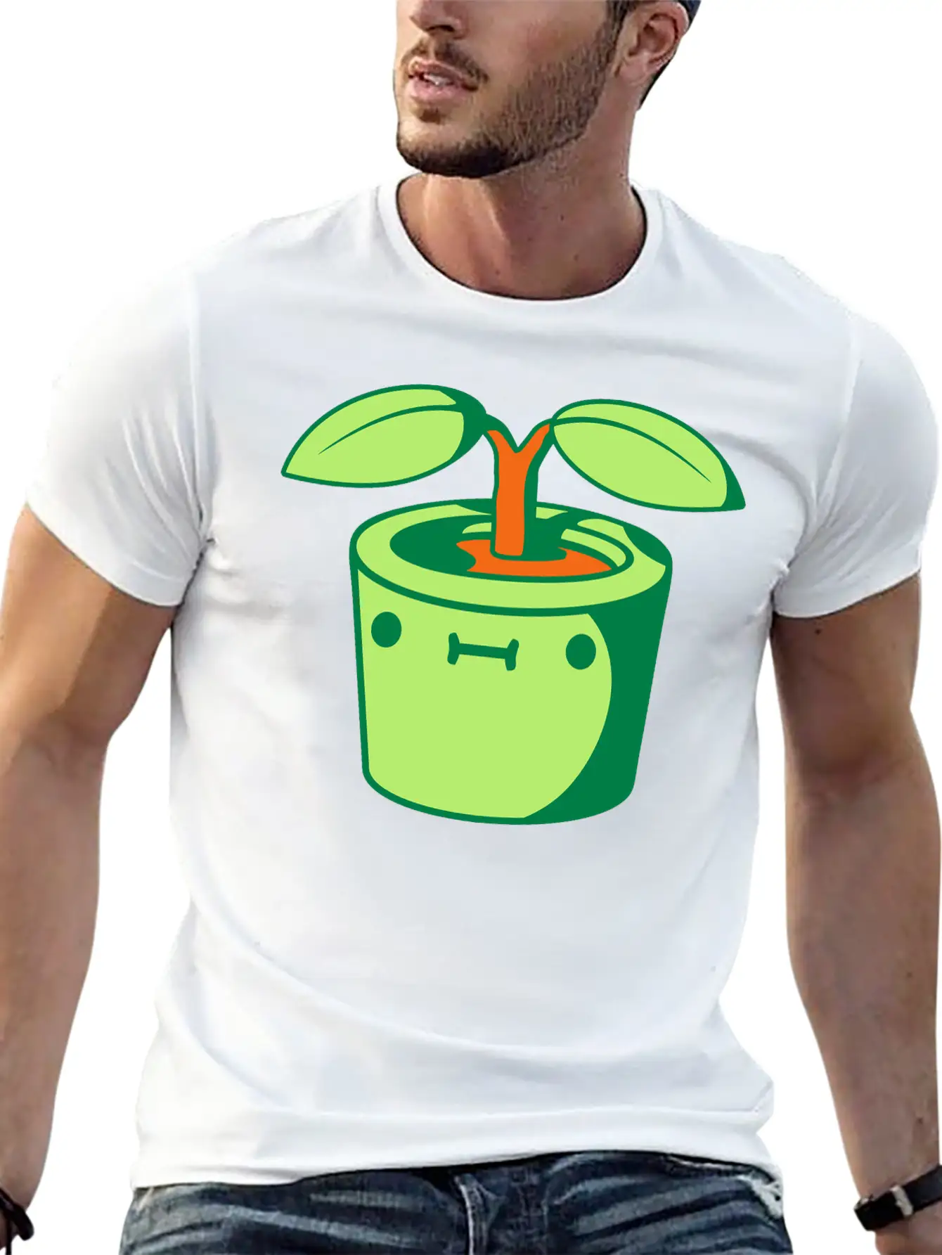 Cute Little Flowerpot Unisex Casual T-Shirt – Clean Design For Daily Comfort