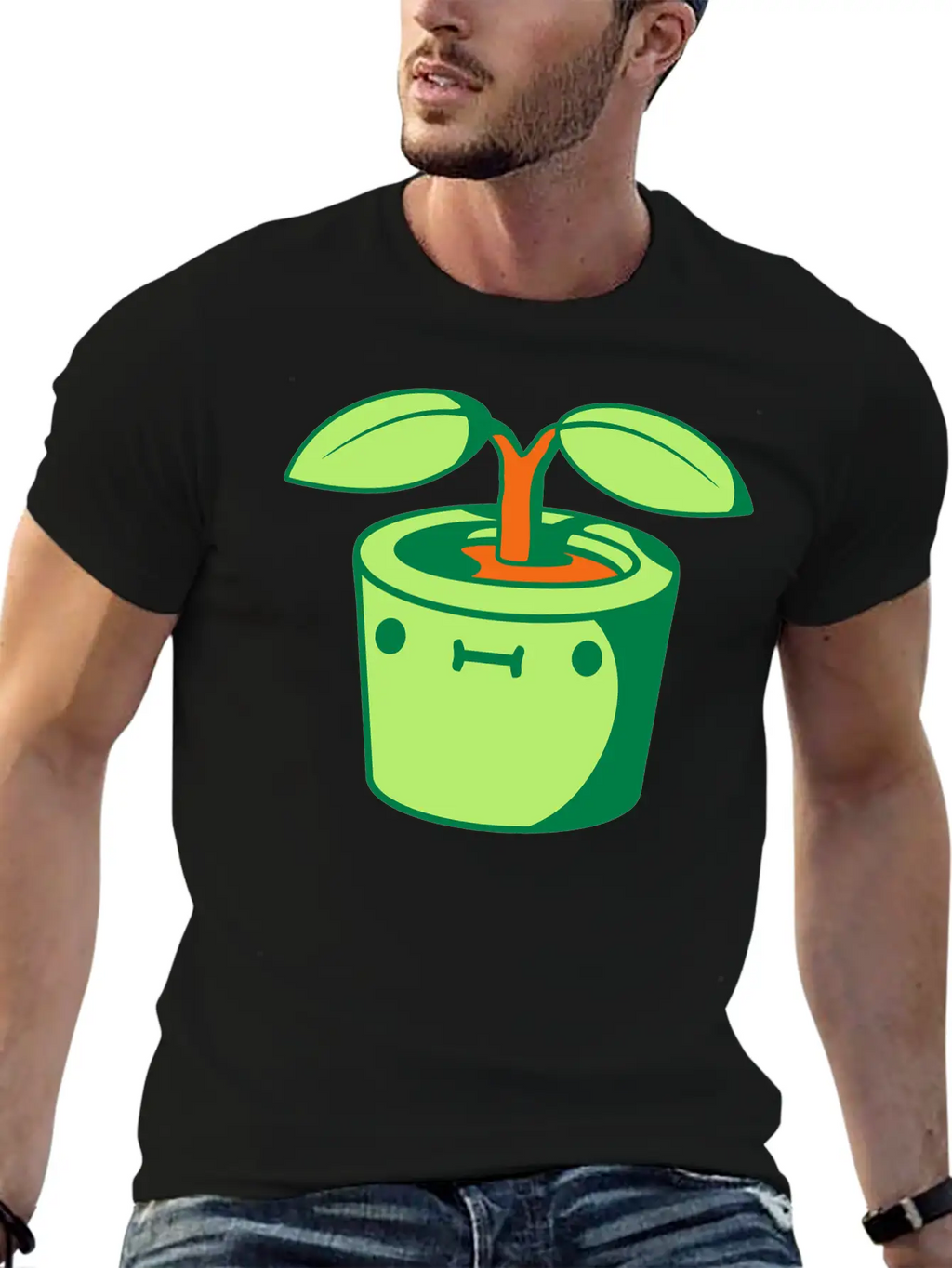 Cute Little Flowerpot Unisex Casual T-Shirt – Clean Design For Daily Comfort