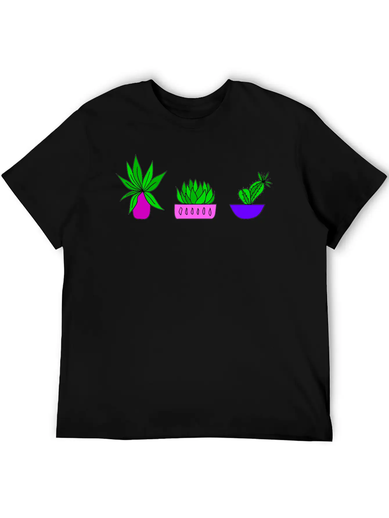 Cute Little Green Potted House Plants. Plant Lover Breathable Soft Cotton T-Shirt – Timeless Casual Look