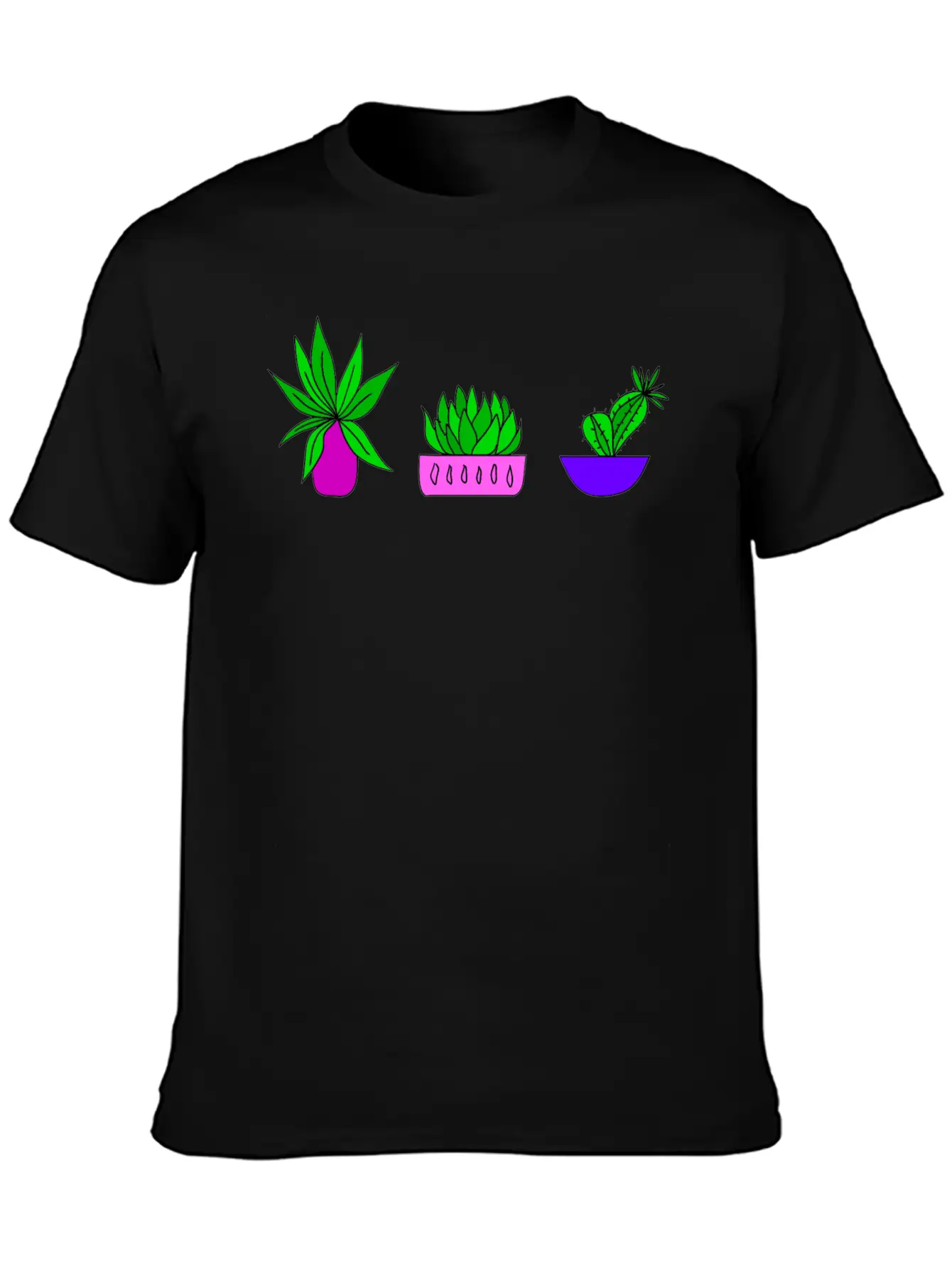 Cute Little Green Potted House Plants. Plant Lover Breathable Soft Cotton T-Shirt – Timeless Casual Look