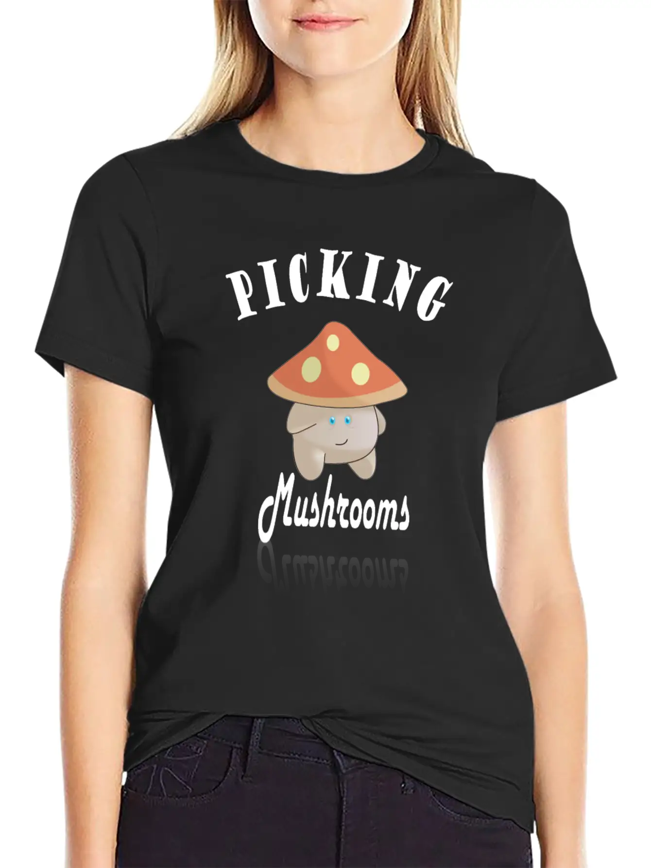 Cute Mushroom Picker Unisex Casual T-Shirt – Clean Design For Daily Comfort