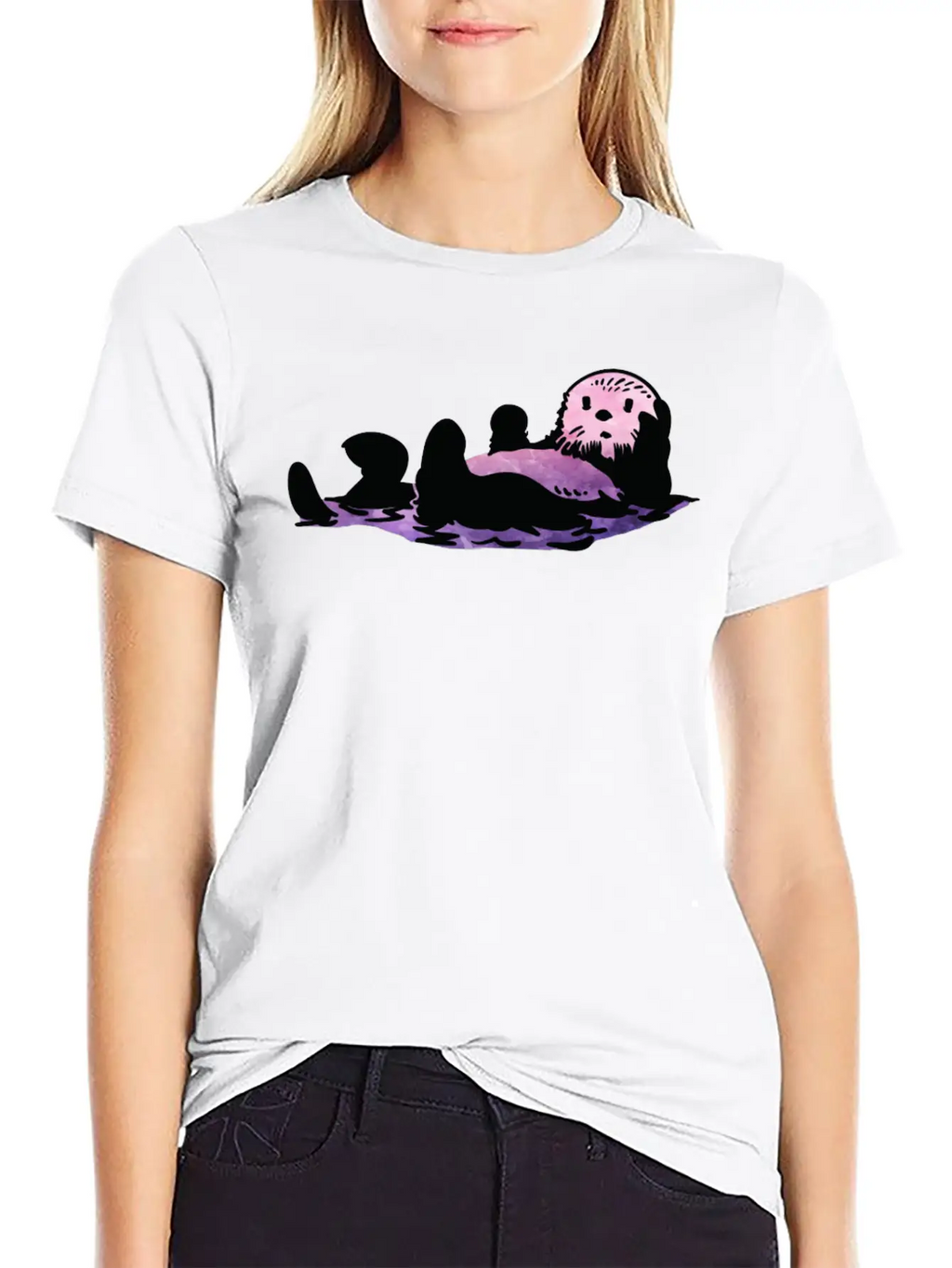 Cute Otter Aesthetics Otters Lovers Stylish Everyday T-Shirt – Unisex Basic Cotton Tee