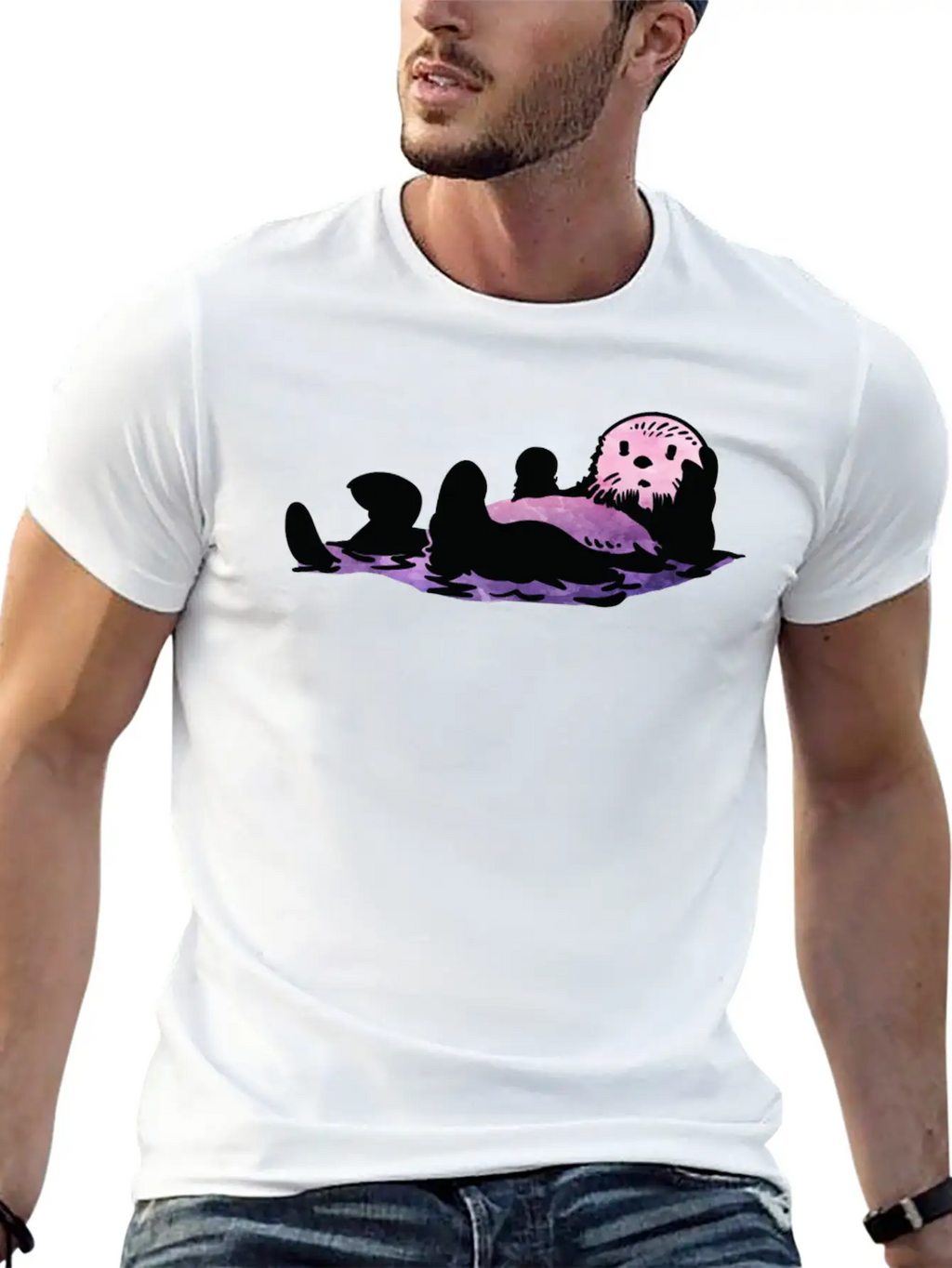 Cute Otter Aesthetics Otters Lovers Stylish Everyday T-Shirt – Unisex Basic Cotton Tee