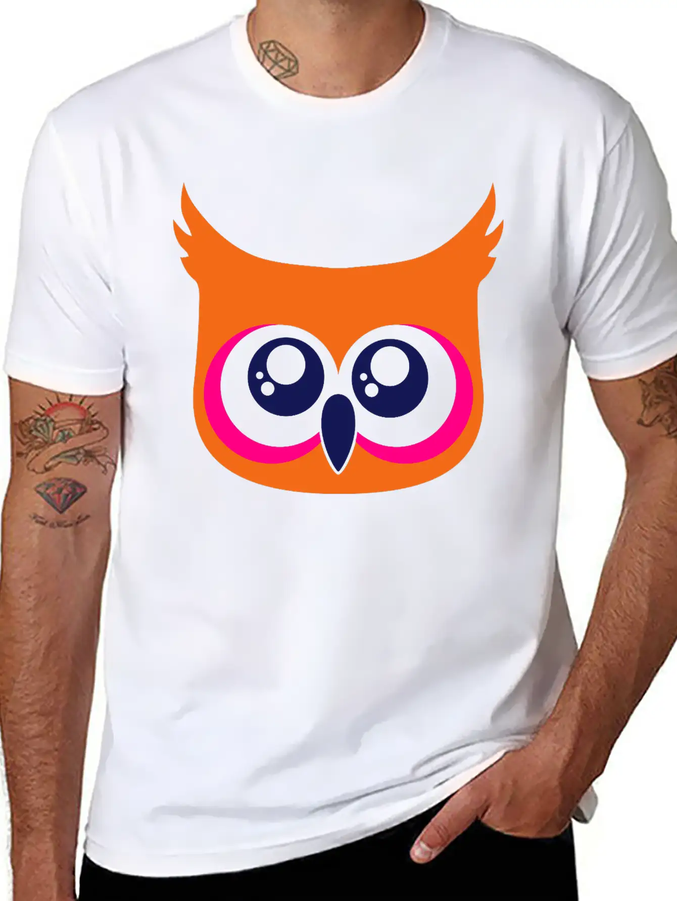 Cute Owl Breathable Soft Cotton T-Shirt – Timeless Casual Look
