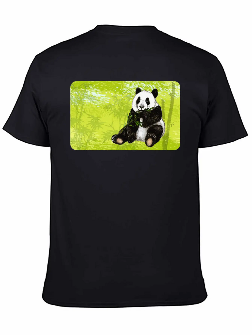Cute Panda Bear With Bamboo - Design For Kids Classic Fit Graphic Tee For Daily Comfort – Unisex Cotton Shirt