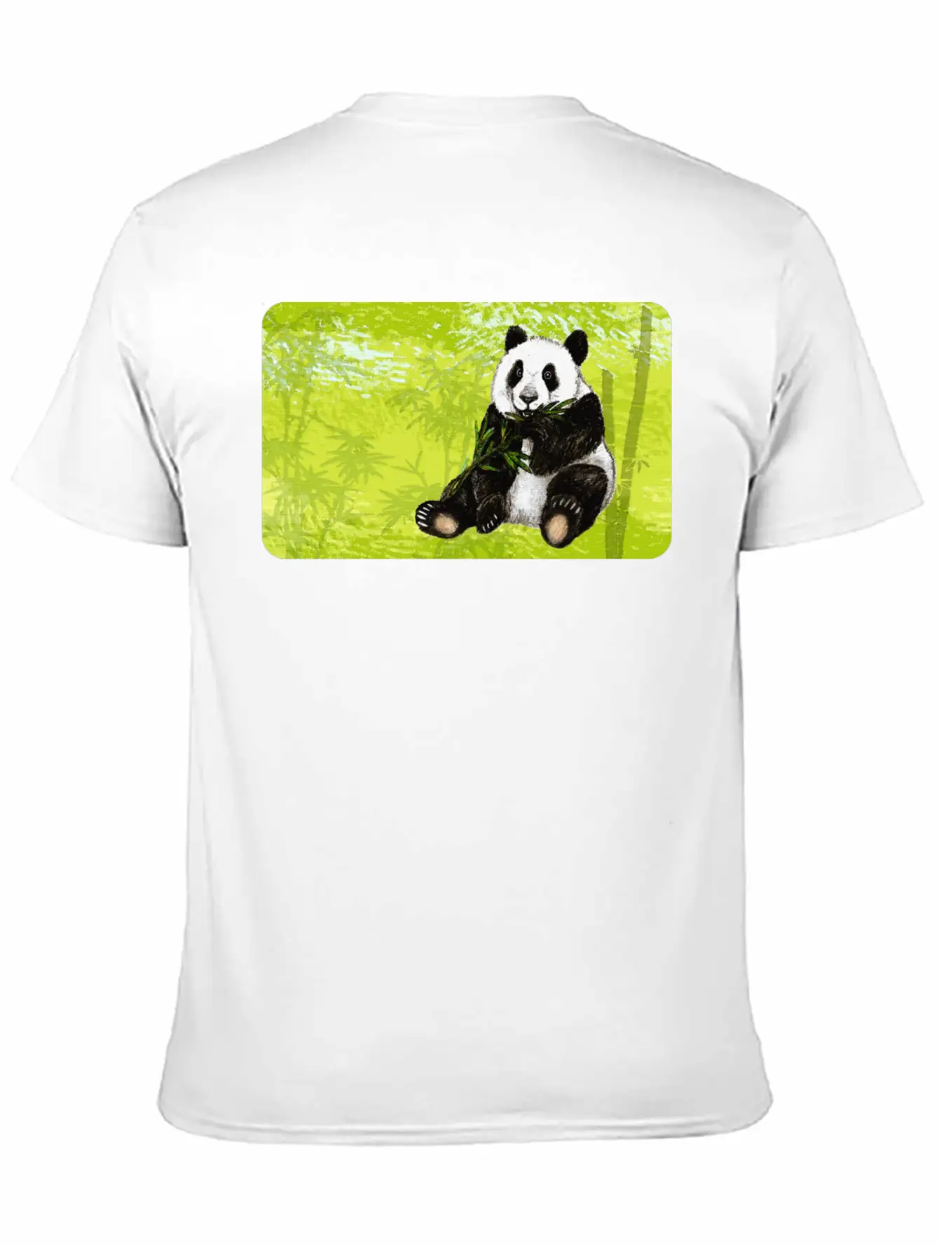 Cute Panda Bear With Bamboo - Design For Kids Classic Fit Graphic Tee For Daily Comfort – Unisex Cotton Shirt