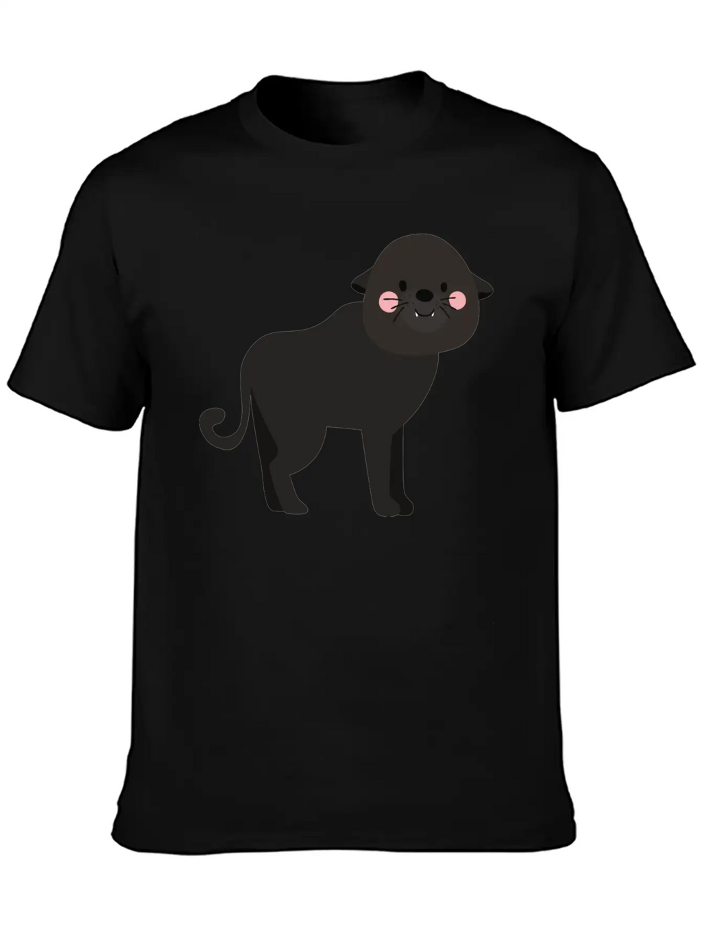 Cute Panther Unisex Casual T-Shirt – Clean Design For Daily Comfort