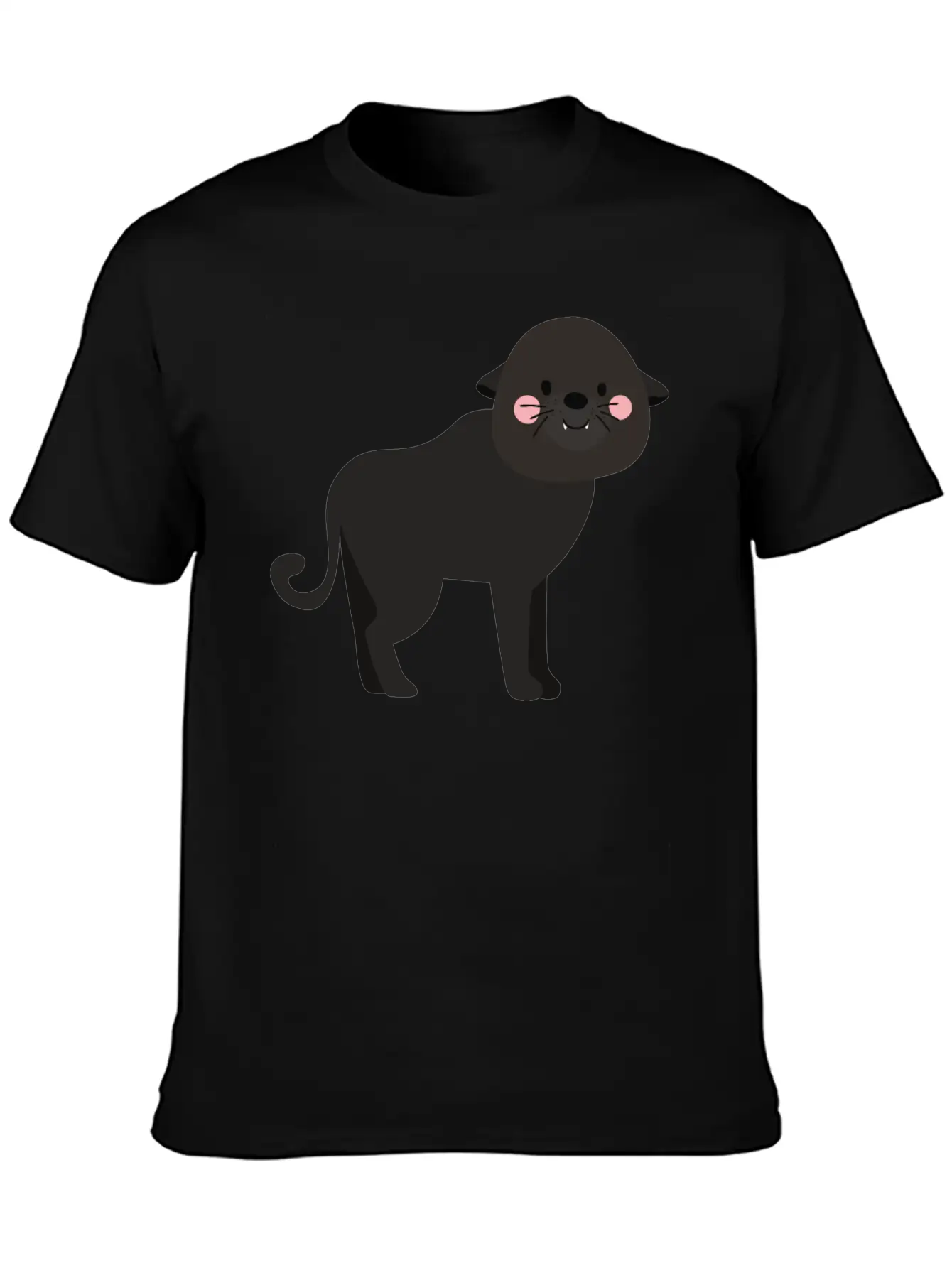 Cute Panther Unisex Casual T-Shirt – Clean Design For Daily Comfort