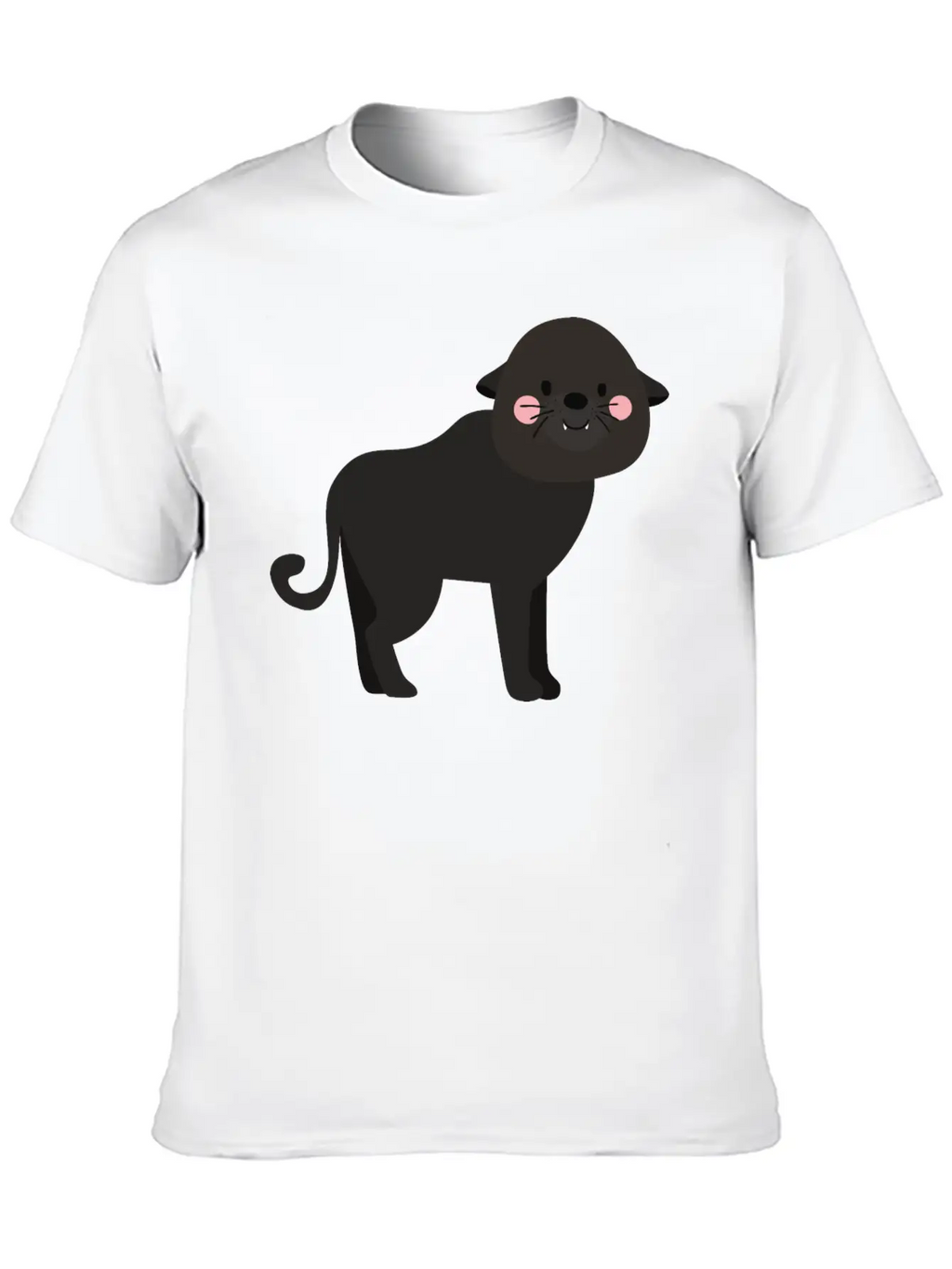 Cute Panther Unisex Casual T-Shirt – Clean Design For Daily Comfort