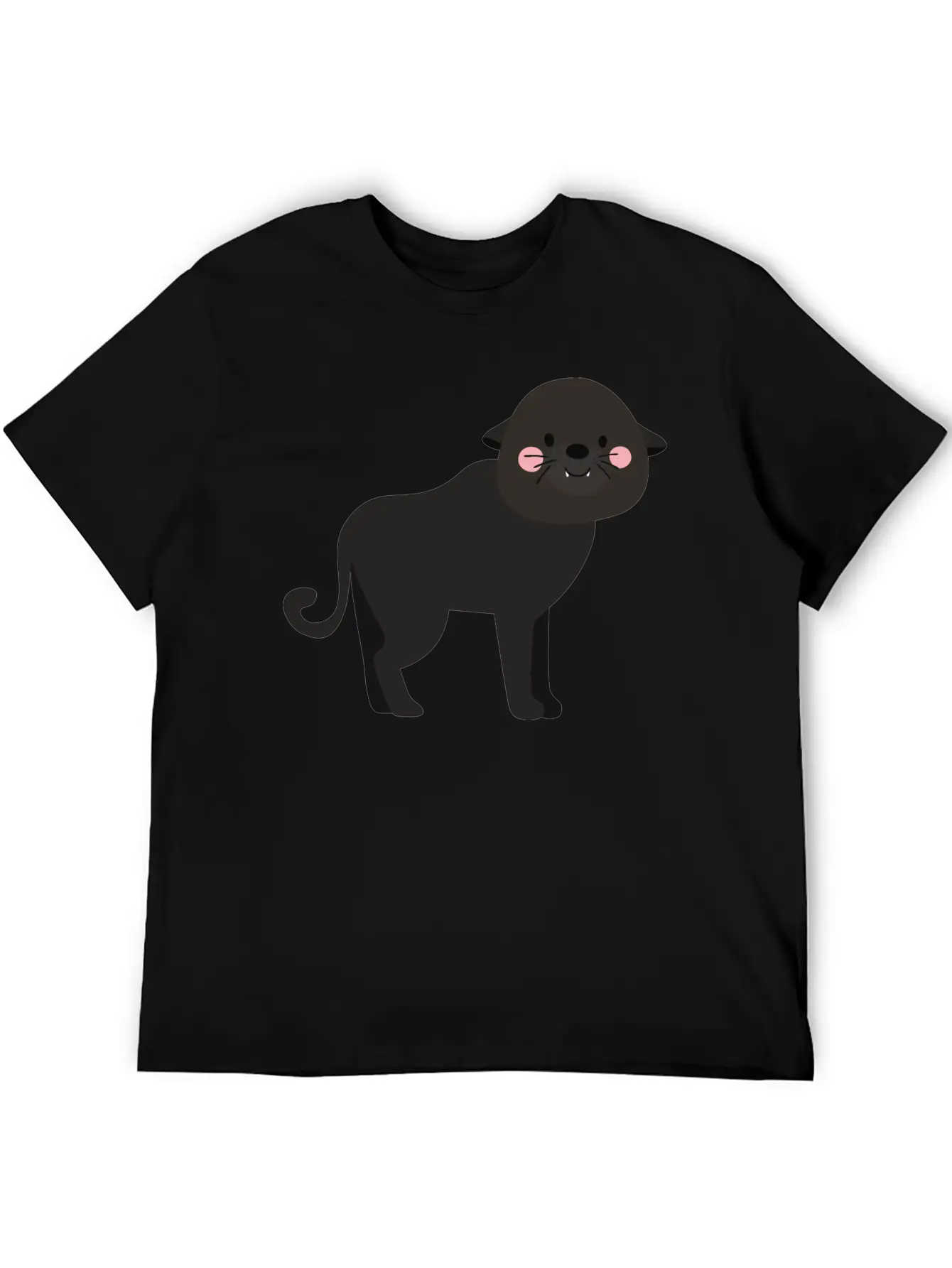 Cute Panther Unisex Casual T-Shirt – Clean Design For Daily Comfort