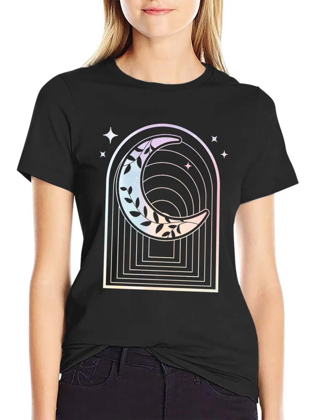 Cute Pastel Goth Moon Kawaii Unisex Casual T-Shirt – Clean Design For Daily Comfort