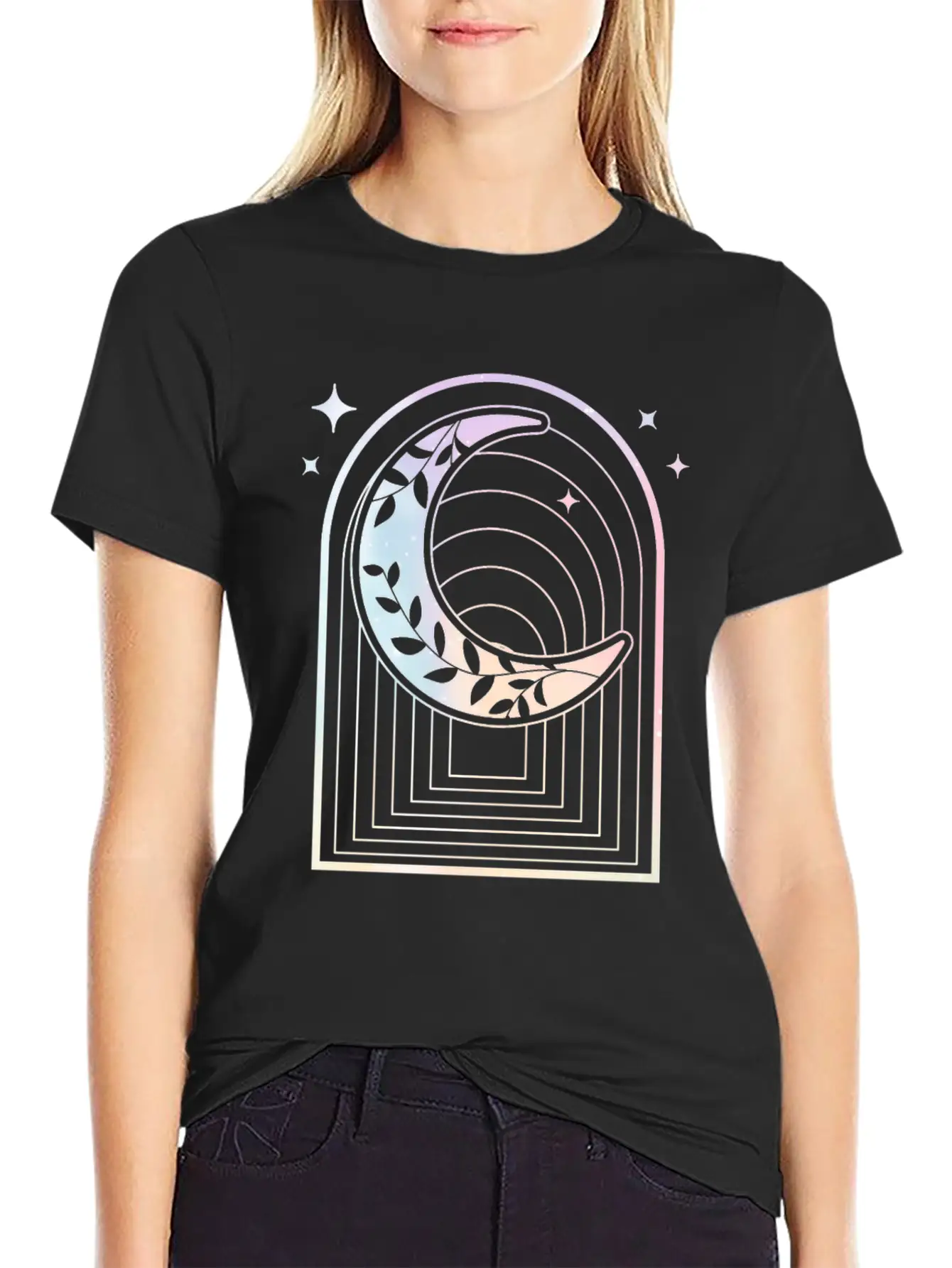 Cute Pastel Goth Moon Kawaii Unisex Casual T-Shirt – Clean Design For Daily Comfort