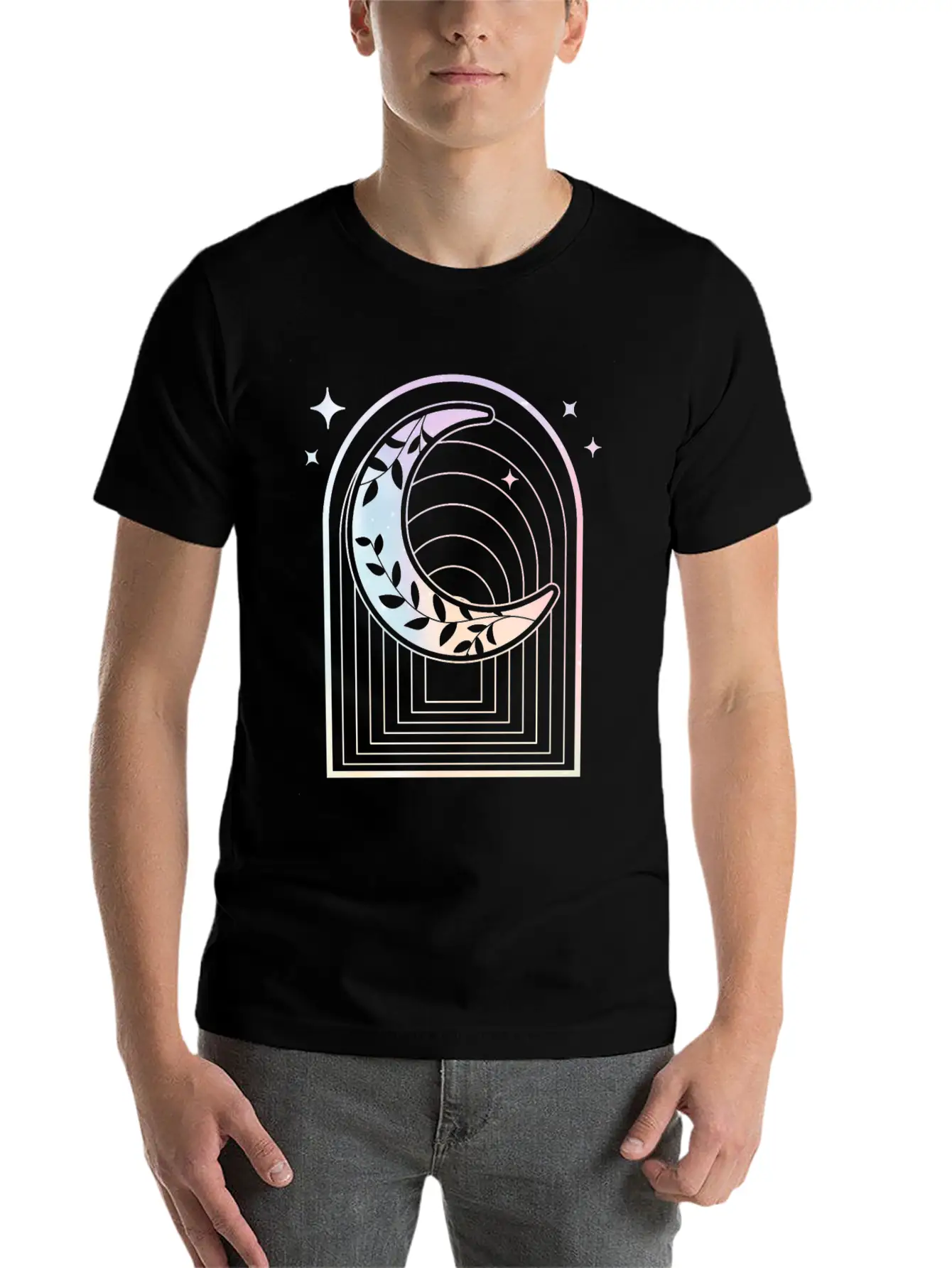 Cute Pastel Goth Moon Kawaii Unisex Casual T-Shirt – Clean Design For Daily Comfort