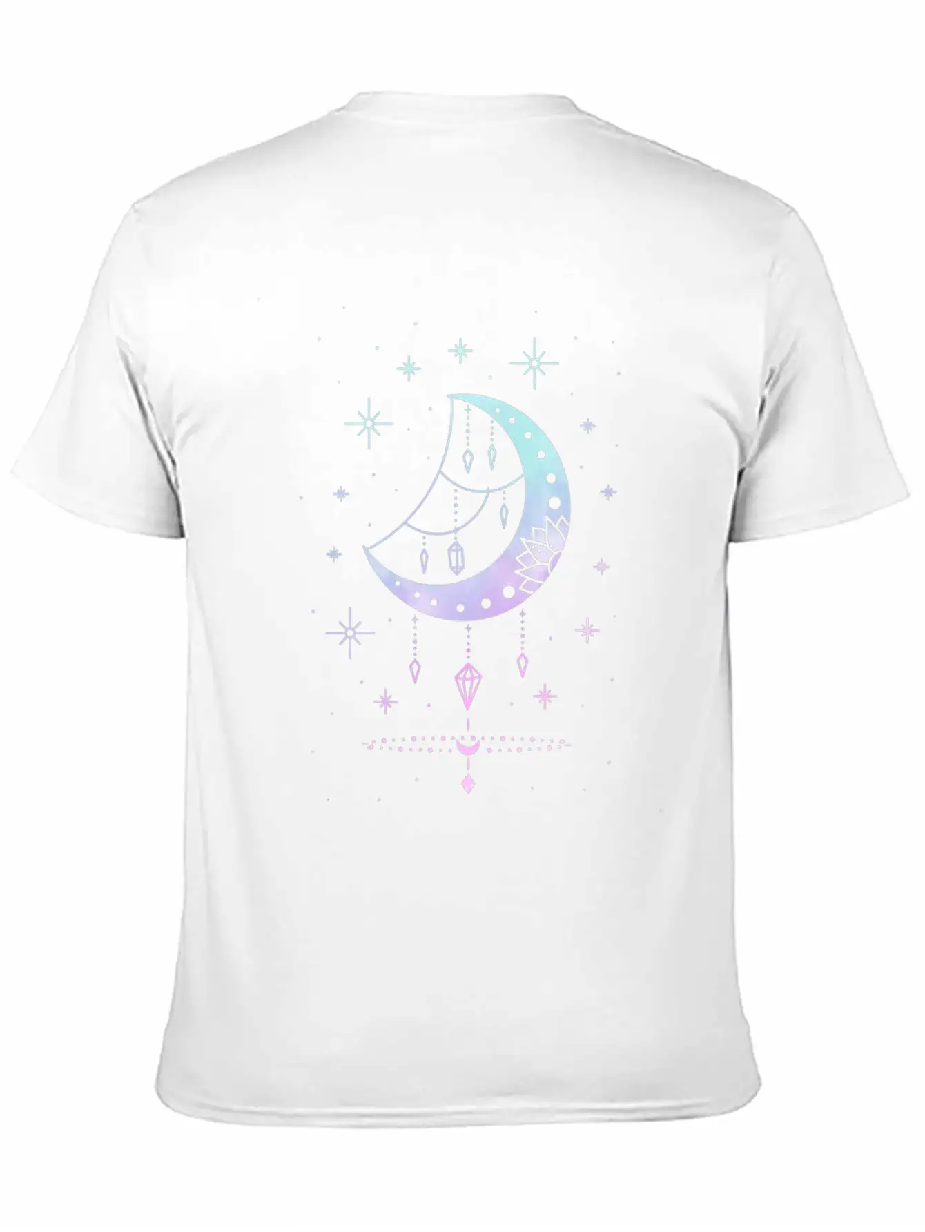Cute Pastel Goth Moon Witchy Crescent Breathable Soft Cotton T-Shirt – Timeless Casual Look