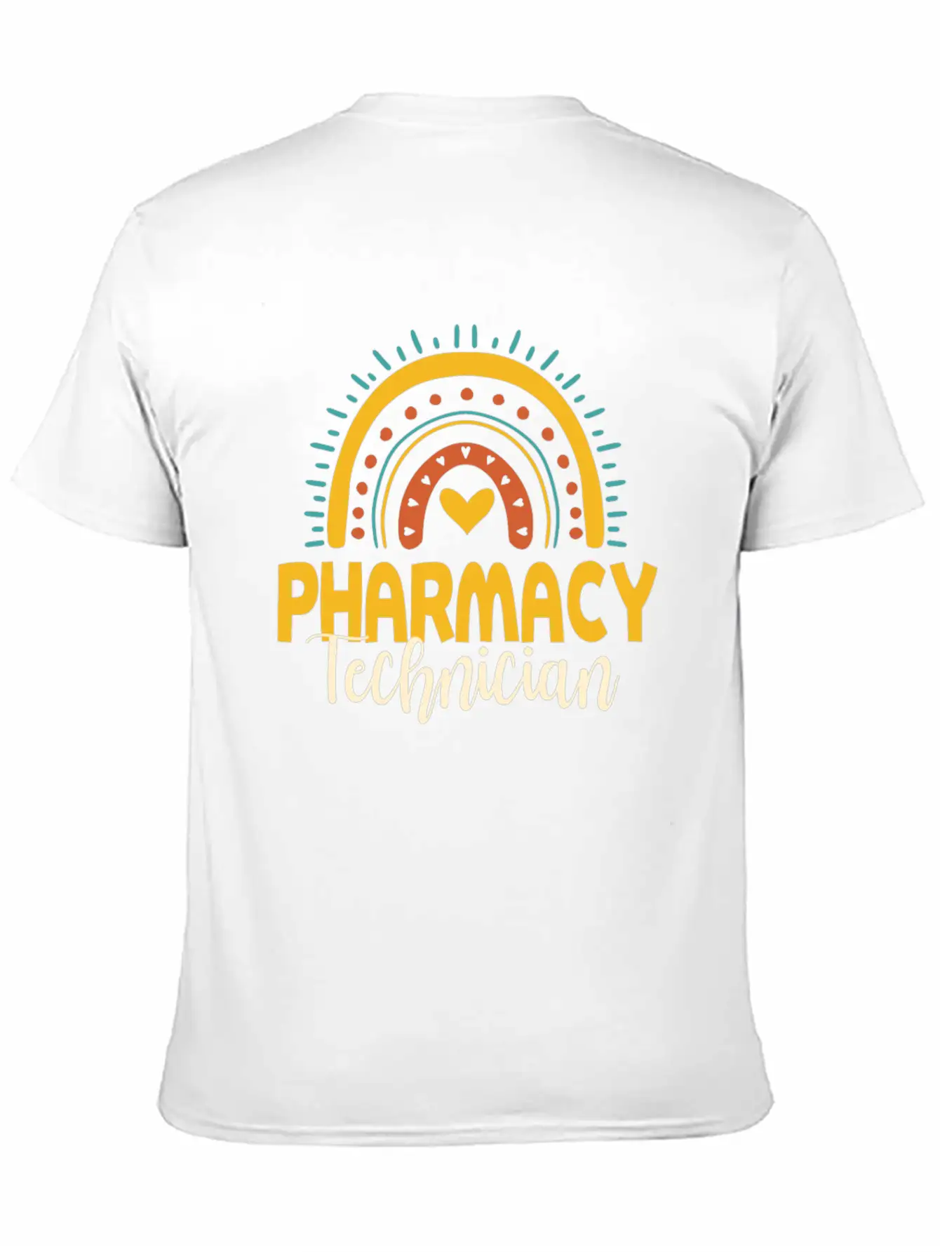 Cute Pharmacy Technician Rainbow Gift Idea Unisex Short Sleeve Soft Cotton T-Shirt – Casual Everyday Wear