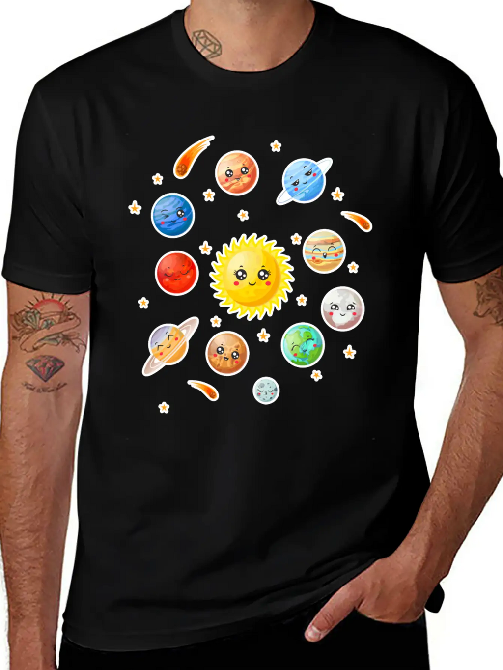 Cute Planet Classic Fit Graphic Tee For Daily Comfort – Unisex Cotton Shirt