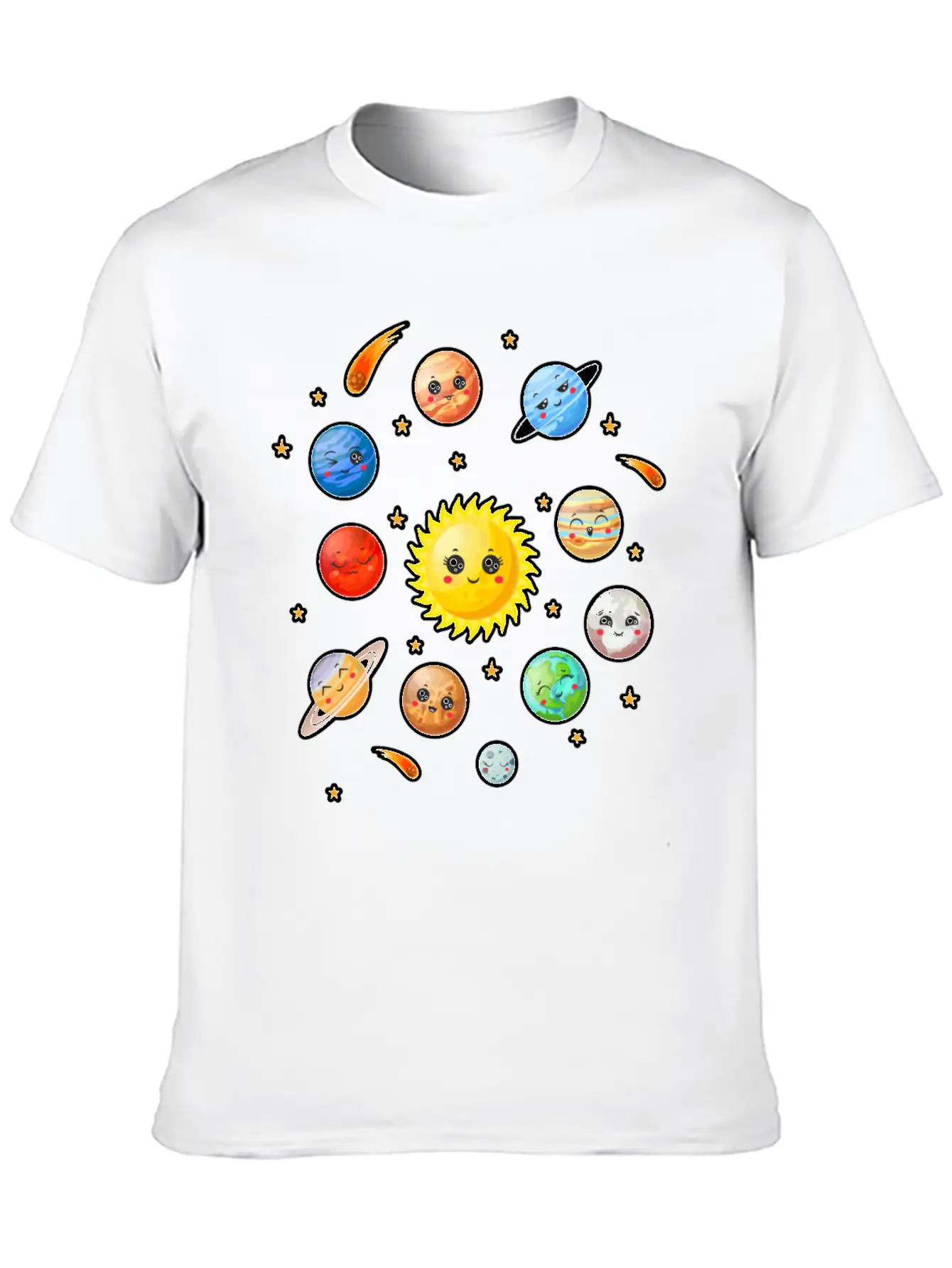 Cute Planet Classic Fit Graphic Tee For Daily Comfort – Unisex Cotton Shirt