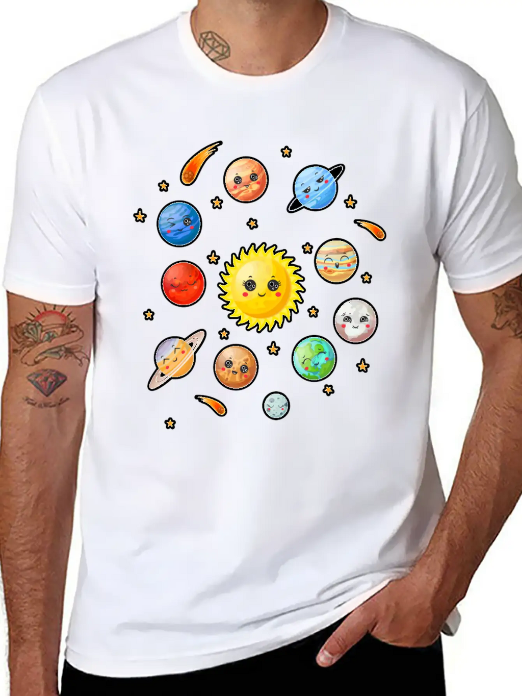 Cute Planet Classic Fit Graphic Tee For Daily Comfort – Unisex Cotton Shirt