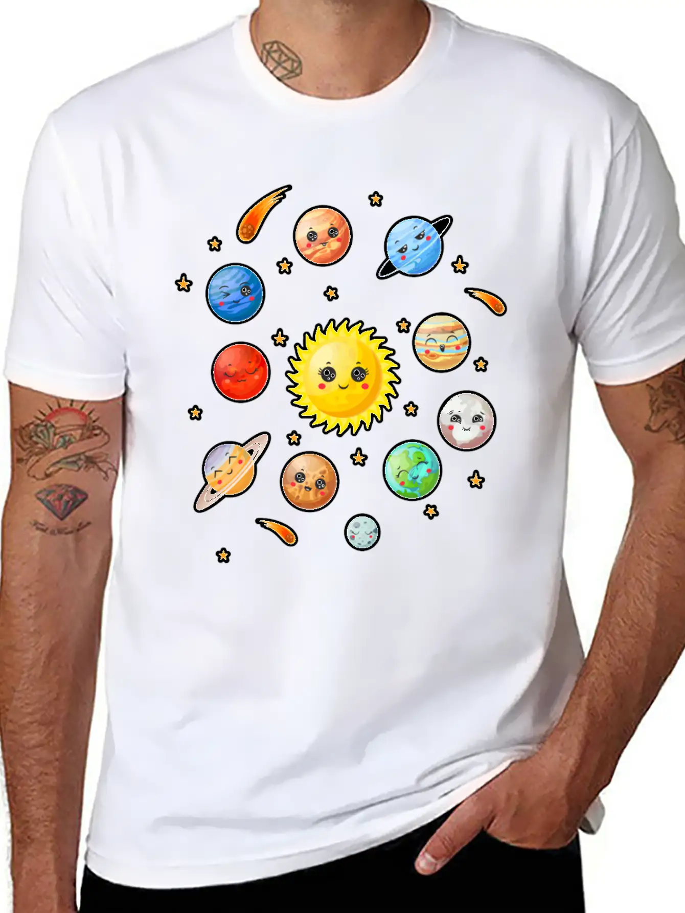 Cute Planet Classic Fit Graphic Tee For Daily Comfort – Unisex Cotton Shirt