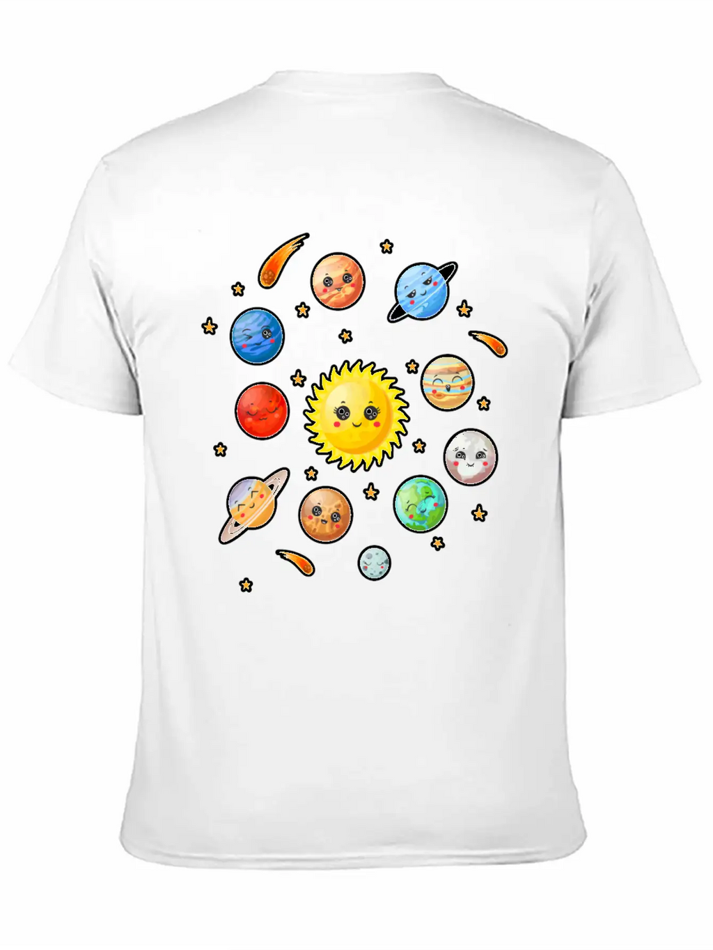 Cute Planet Classic Fit Graphic Tee For Daily Comfort – Unisex Cotton Shirt