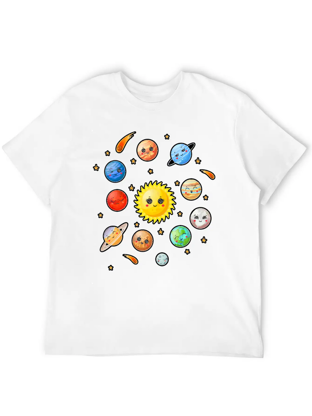 Cute Planet Classic Fit Graphic Tee For Daily Comfort – Unisex Cotton Shirt