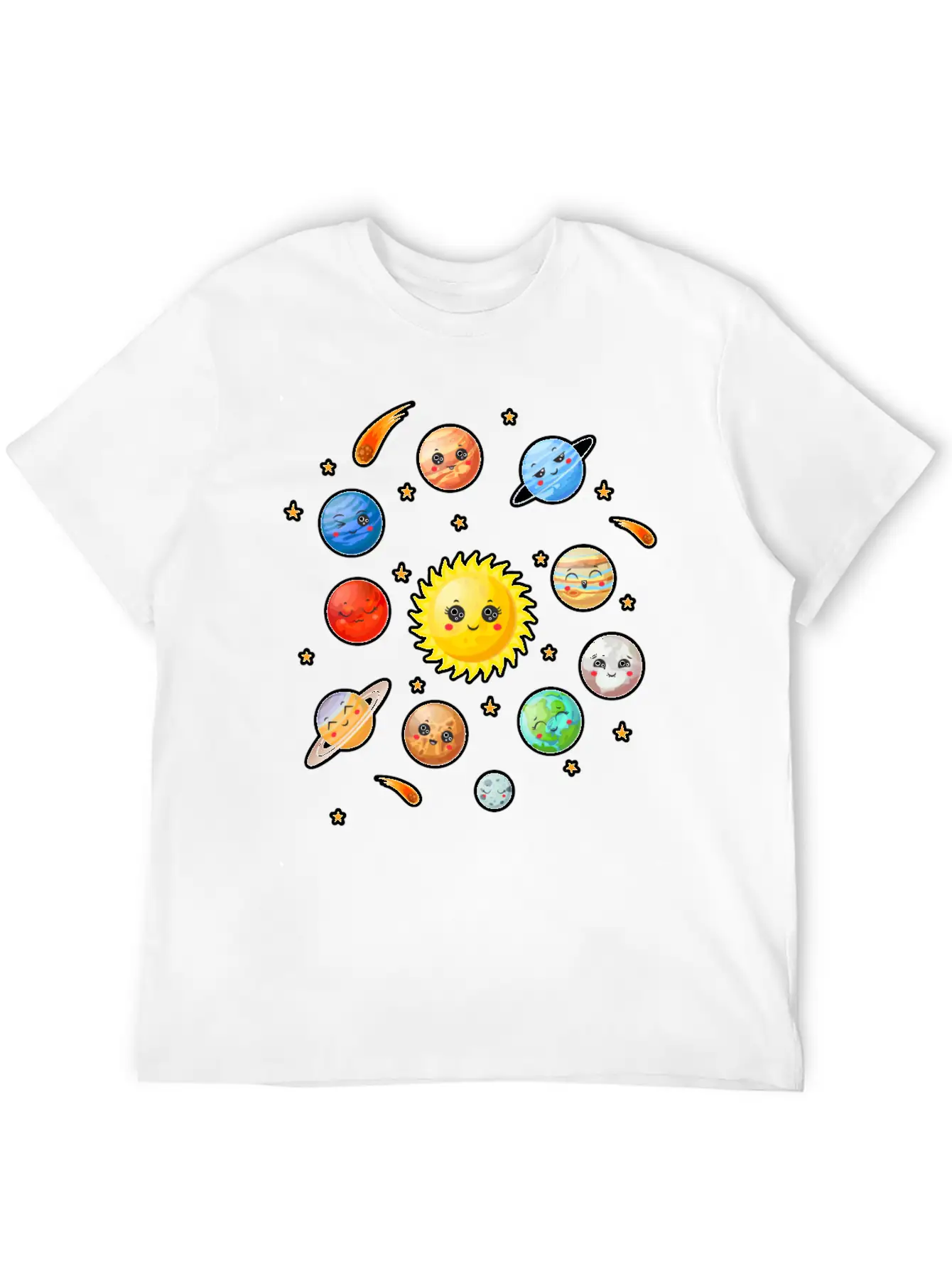Cute Planet Classic Fit Graphic Tee For Daily Comfort – Unisex Cotton Shirt